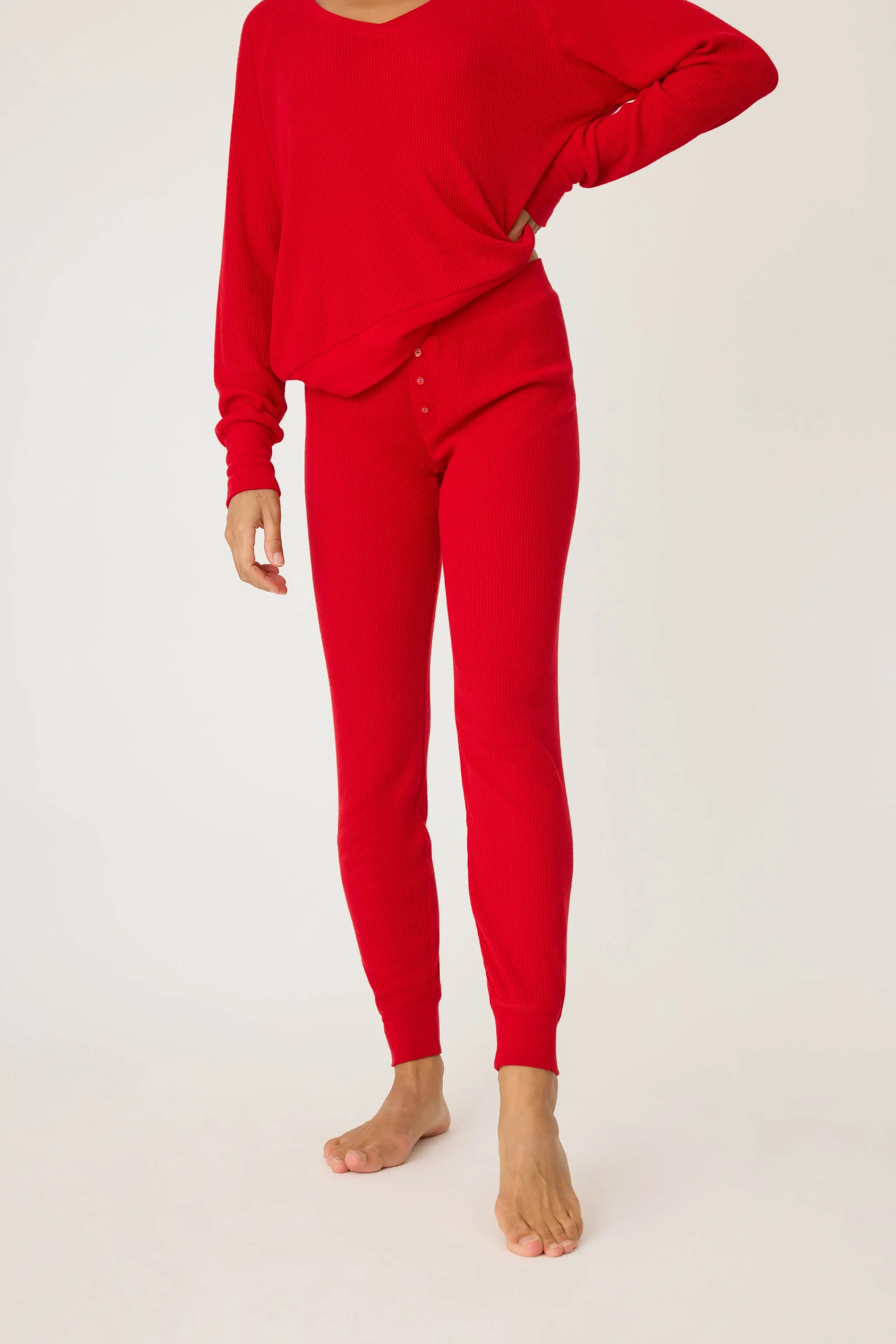 Textured Essentials Red Jammie Pants sold by P.J. Salvage product image thumbnail 5