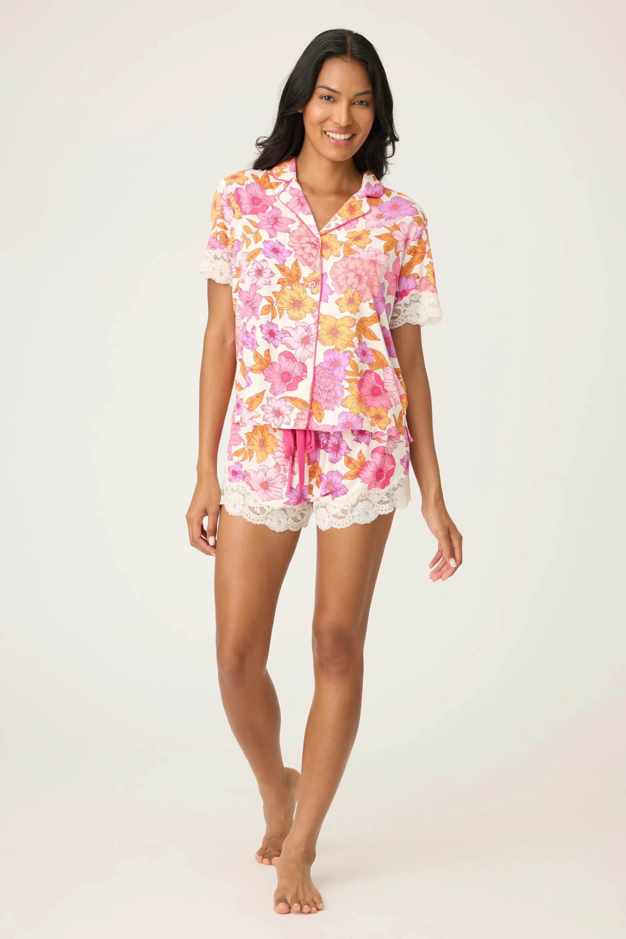 Sweet Dreams Floral Print Short Modal PJ Set sold by P.J. Salvage