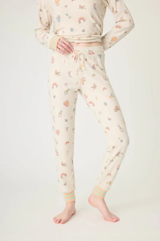 Sunshine On My Mind Emoji-Fun Open Leg Pants sold by P.J. Salvage