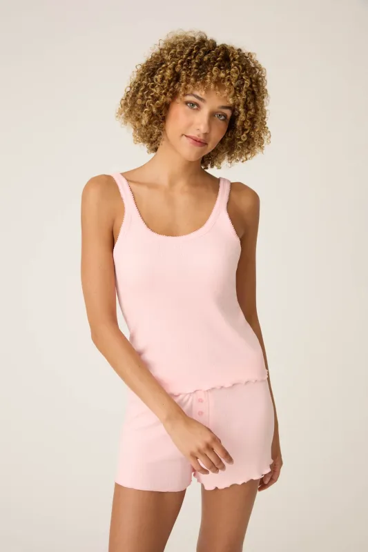 Stay Wild Solid Pointelle Camisole made by P.J. Salvage