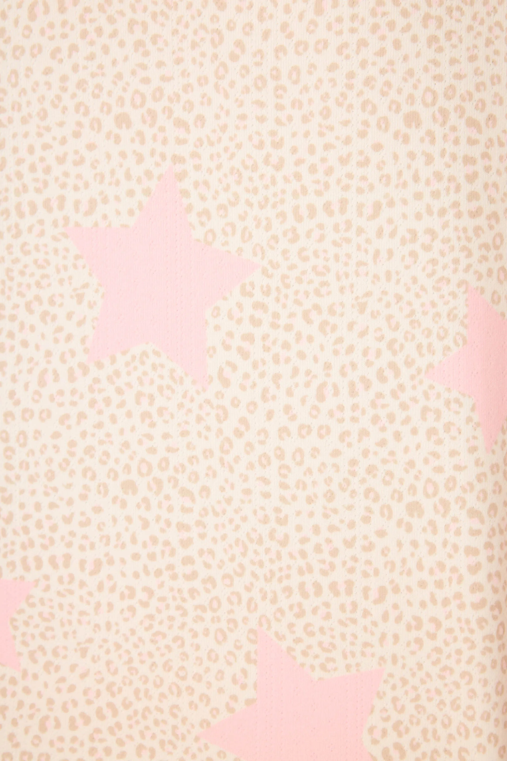 Stay Wild Leopard & Star Print Pointelle Long Sleeve Top sold by P.J. Salvage product image thumbnail 2