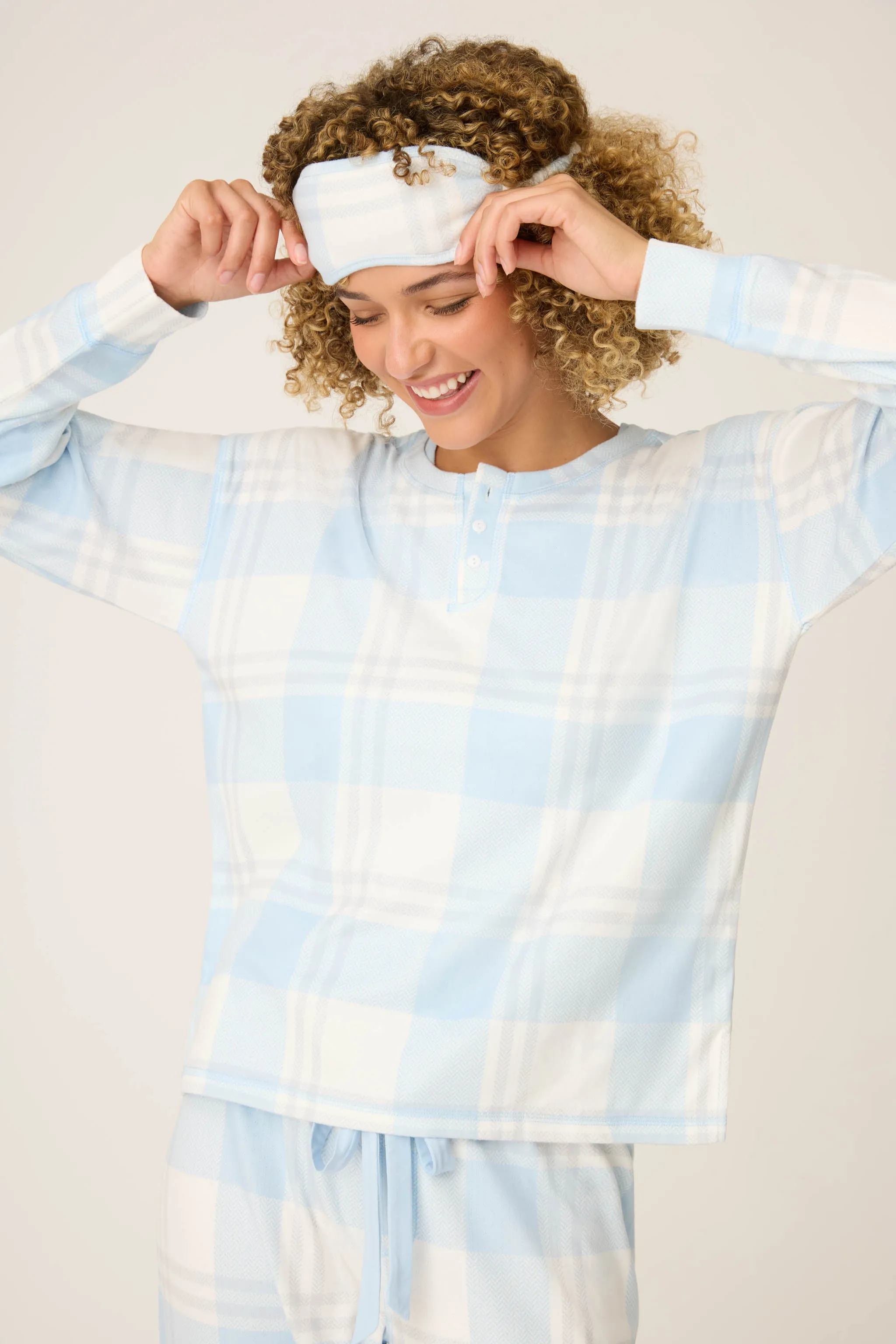 Pointelle Essentials Plaid 4-Piece Loungewear Set sold by P.J. Salvage product image thumbnail 3