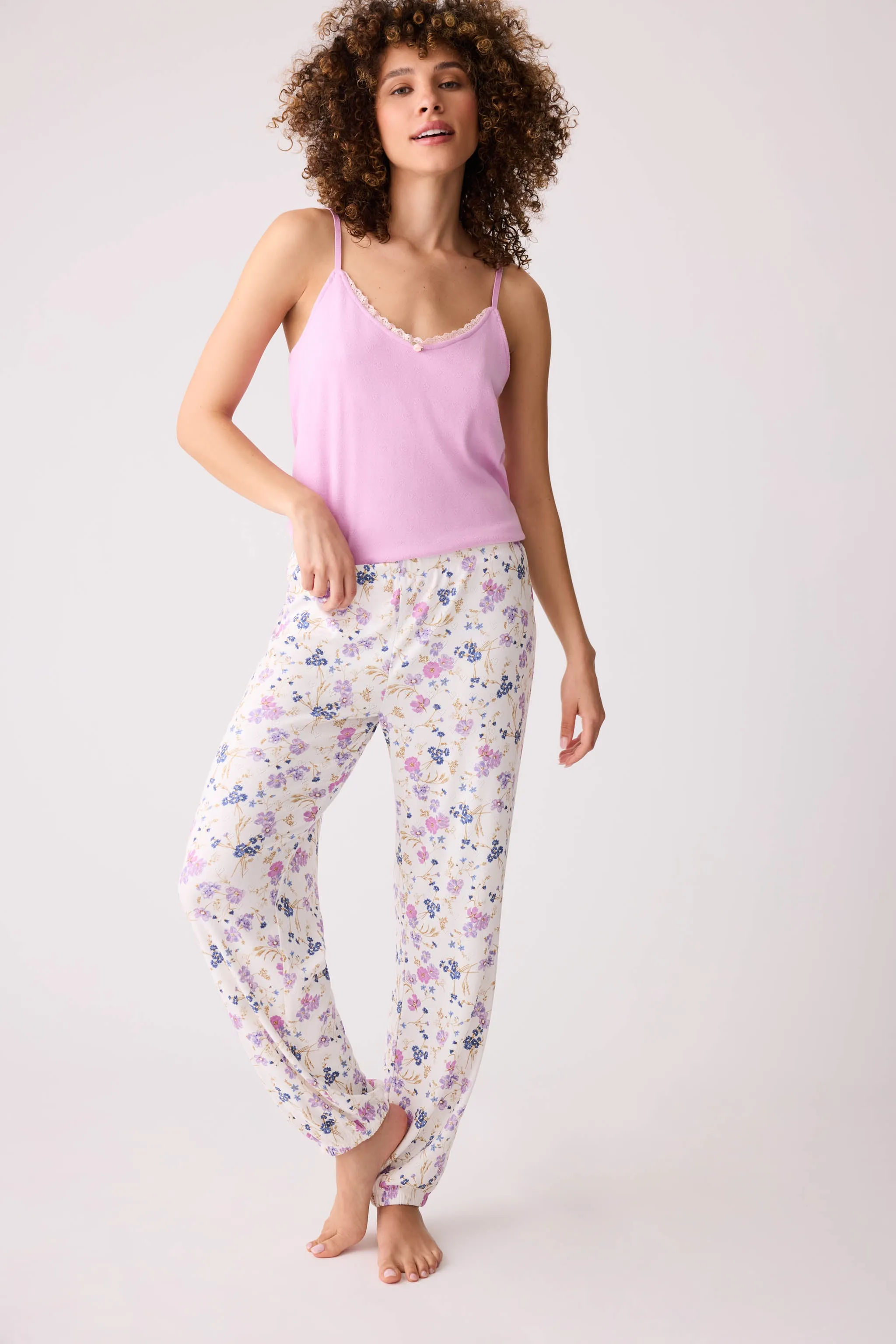 More Amour Floral Pointelle Banded Pants sold by P.J. Salvage product image thumbnail 2