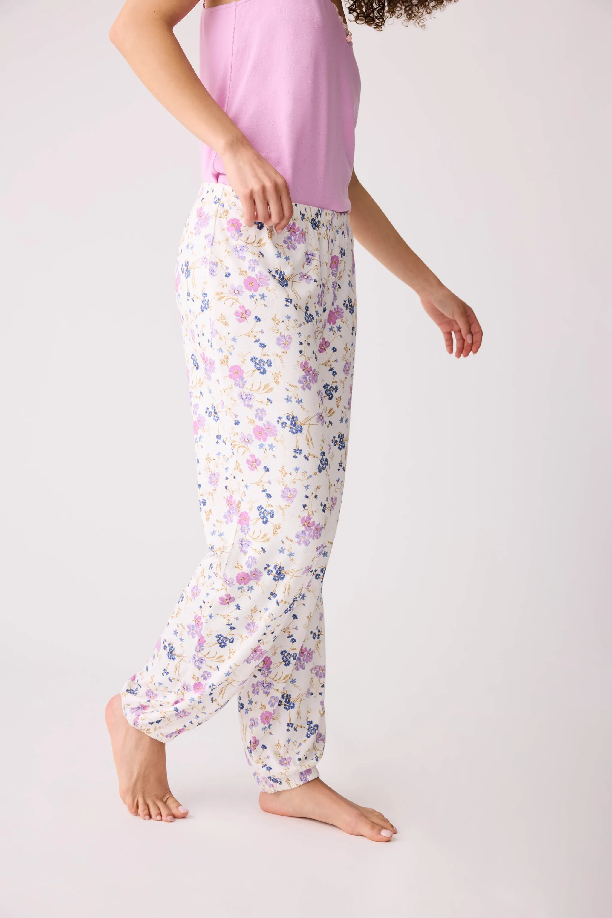 More Amour Floral Pointelle Banded Pants sold by P.J. Salvage product image thumbnail 5
