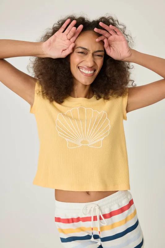 Maritime Short Sleeve Embroidered Top made by P.J. Salvage