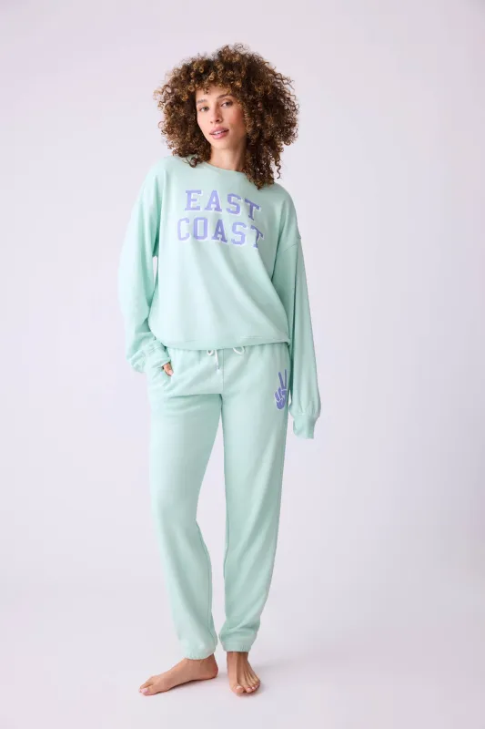 Home Base East Coast Graphic Fleece Jogger Set made by P.J. Salvage