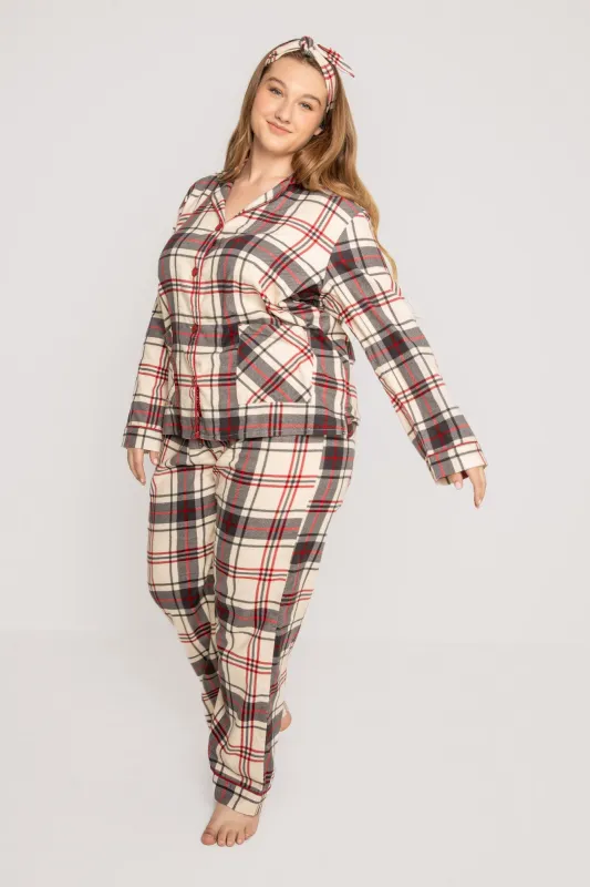 Holiday Plaid Plus Size Flannel PJ Gift Set sold by P.J. Salvage