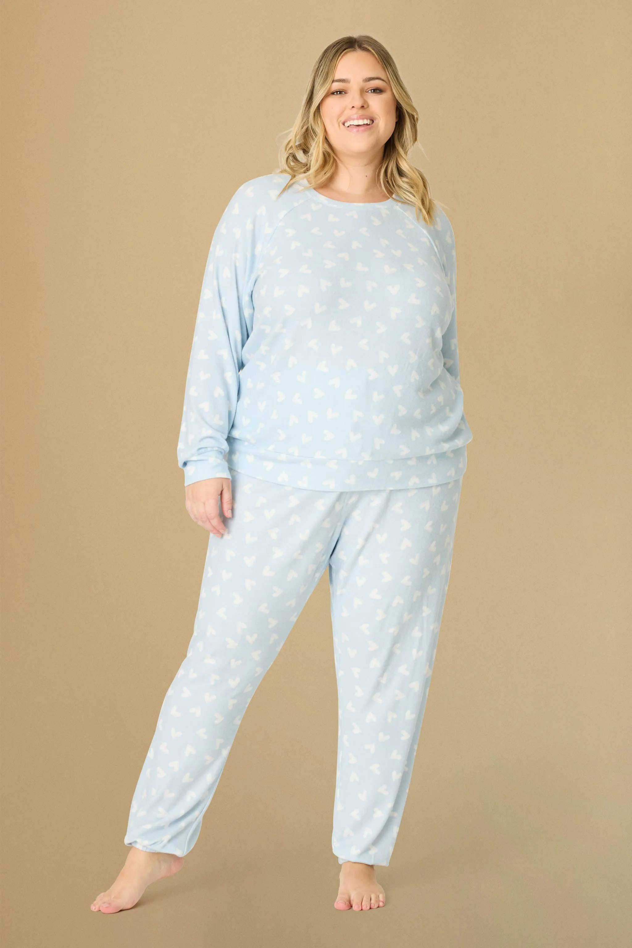 Heart Print Plus Size PJ Set sold by P.J. Salvage product image thumbnail 3