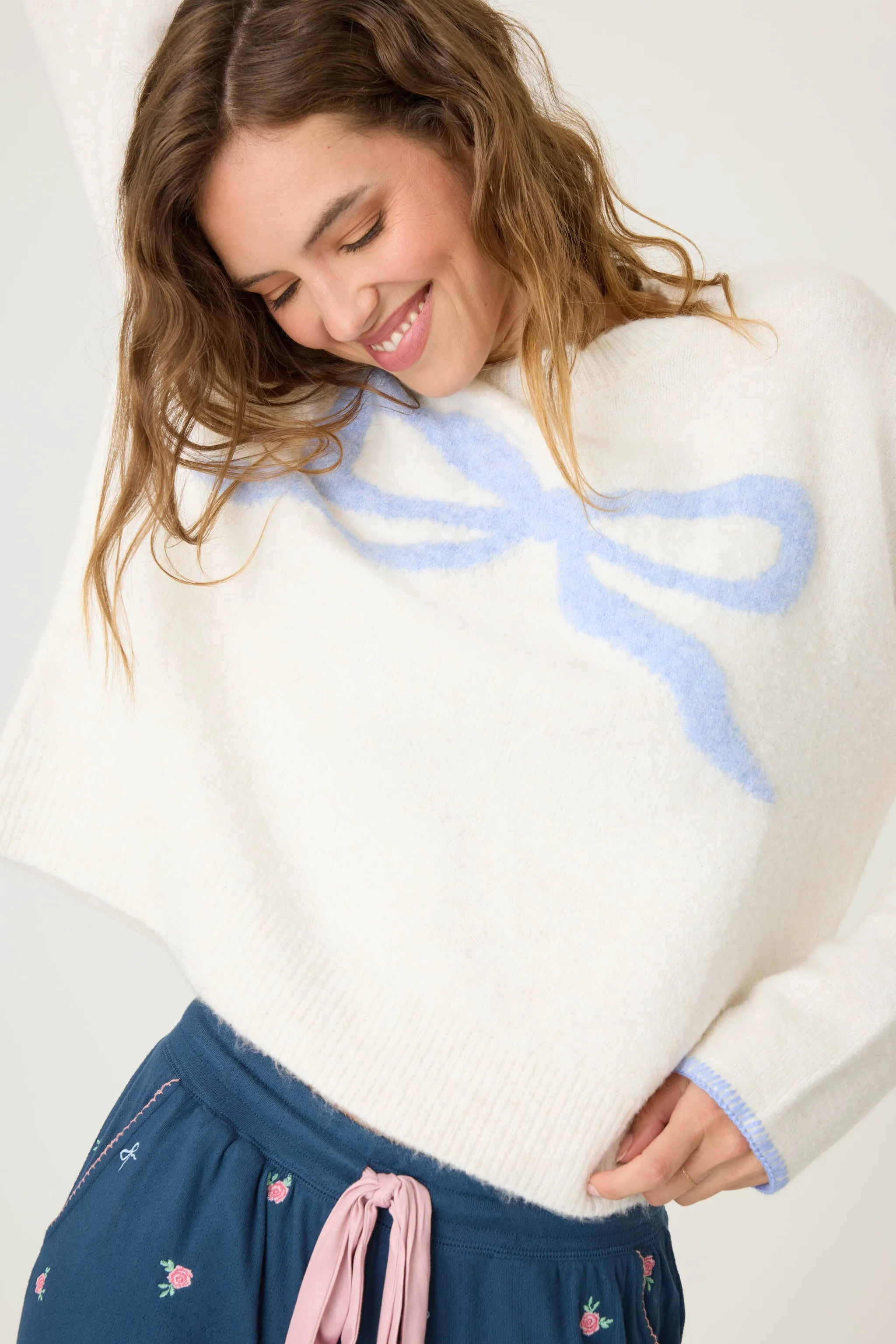 English Rose Bow Snuggle Sweater sold by P.J. Salvage product image thumbnail 4