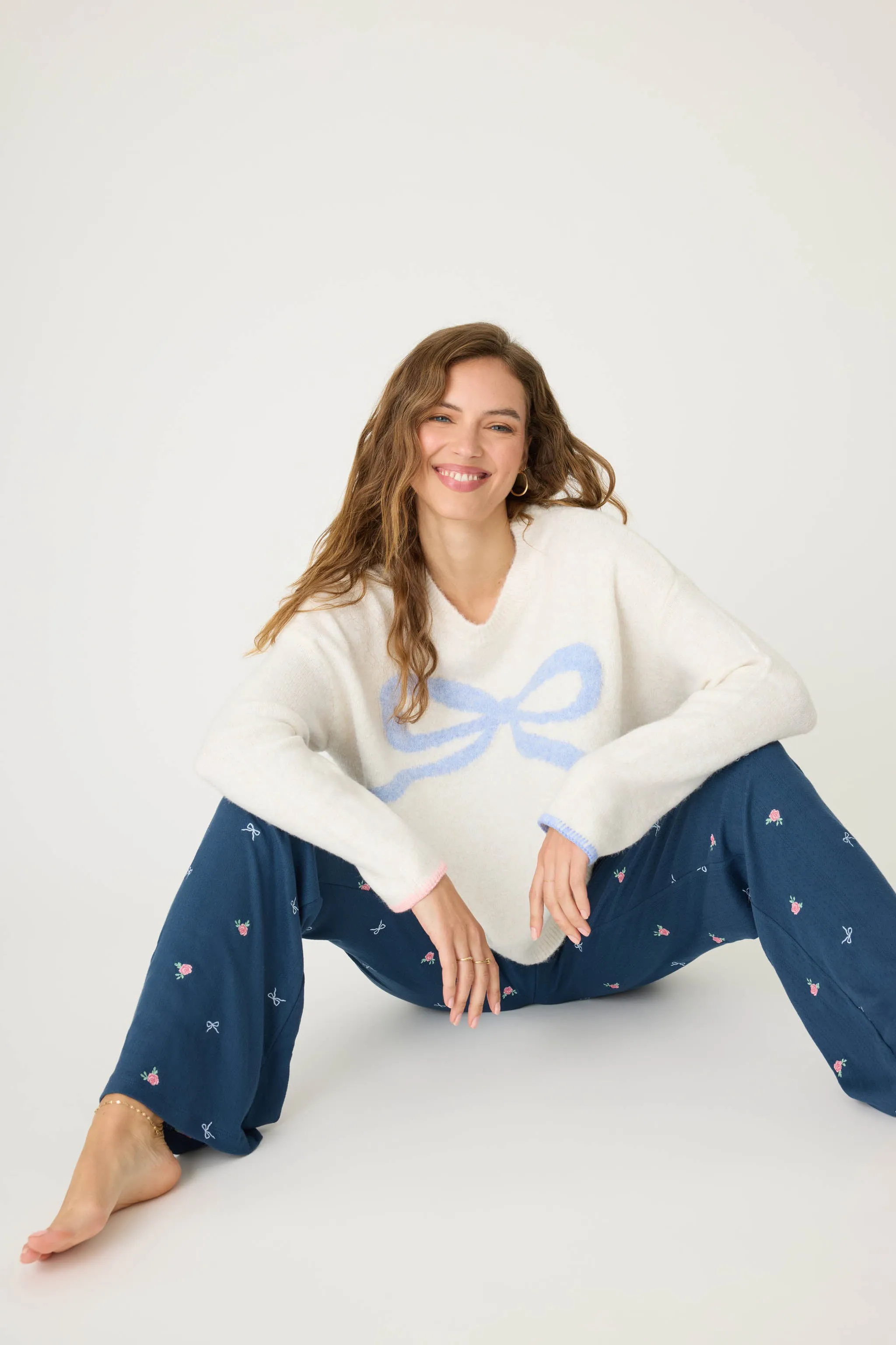 English Rose Bow Snuggle Sweater sold by P.J. Salvage product image thumbnail 5