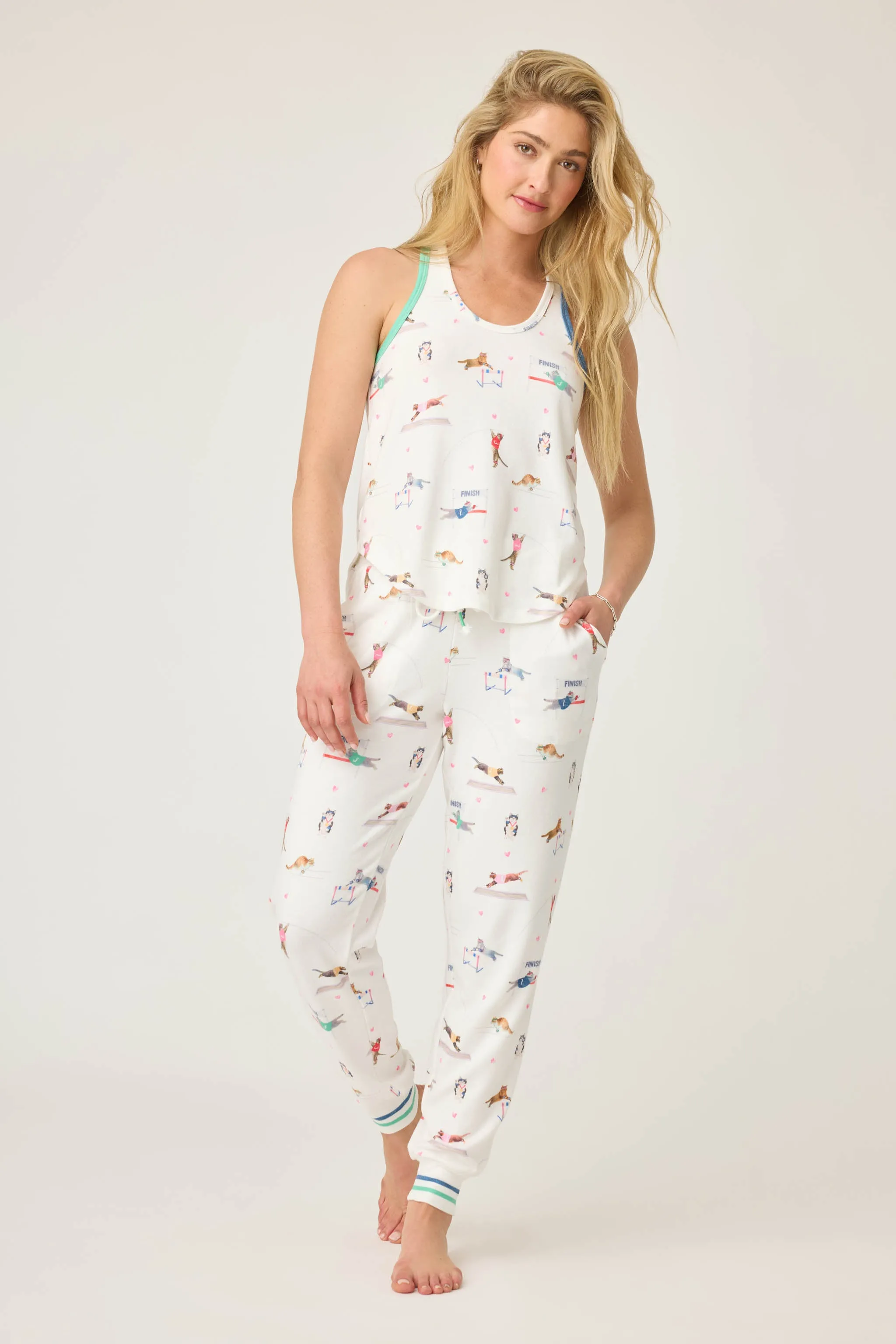 Catletics Cat Print Banded Pants sold by P.J. Salvage product image thumbnail 3