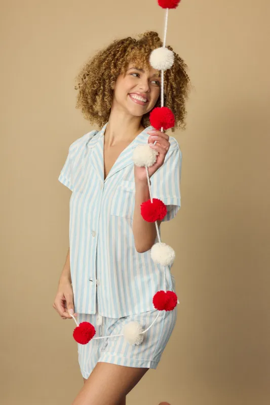 Blue Stripe PJ Set sold by P.J. Salvage