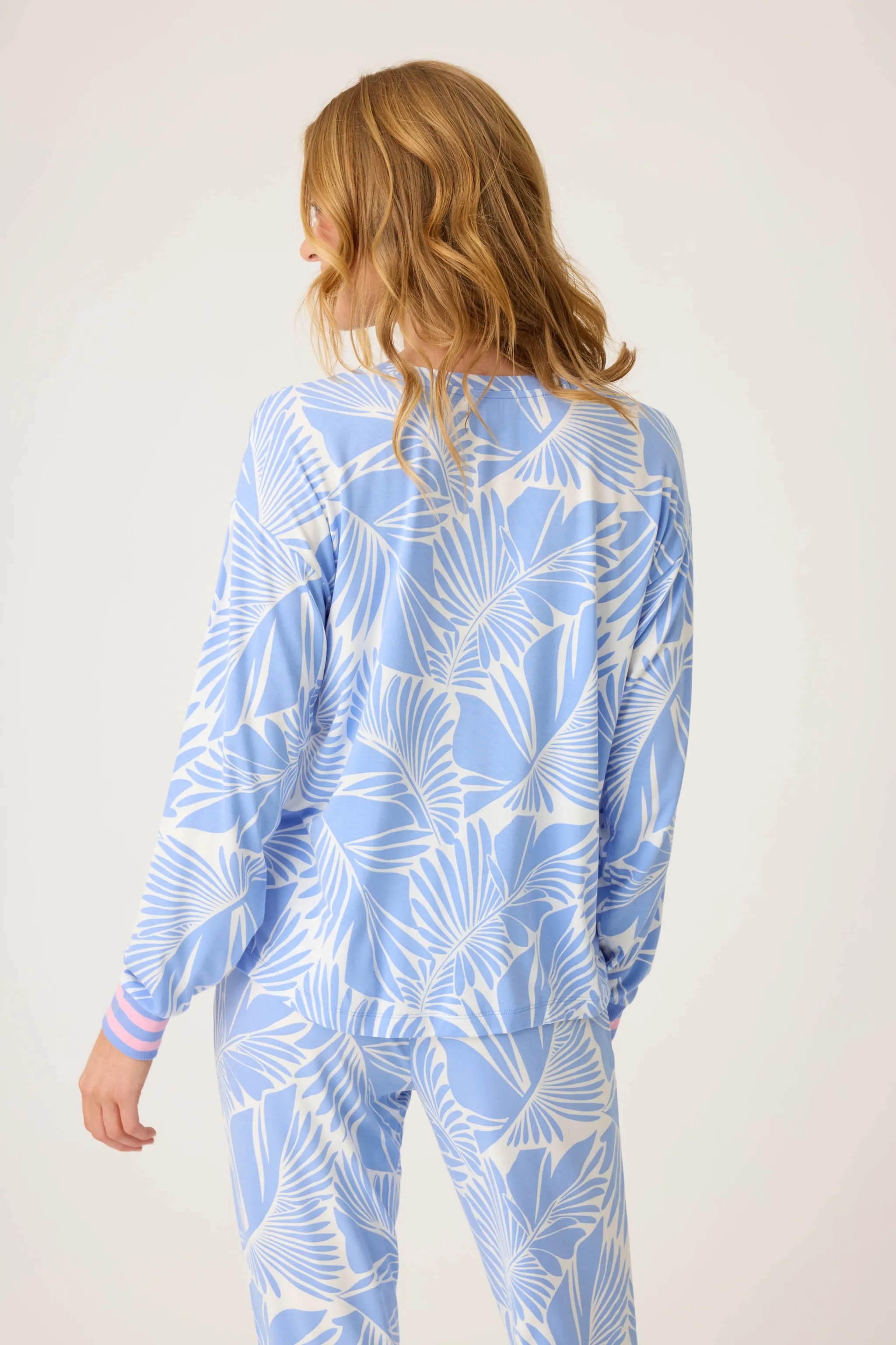 Bayside Dreams Tropical Print Long Sleeve Top sold by P.J. Salvage product image thumbnail 2
