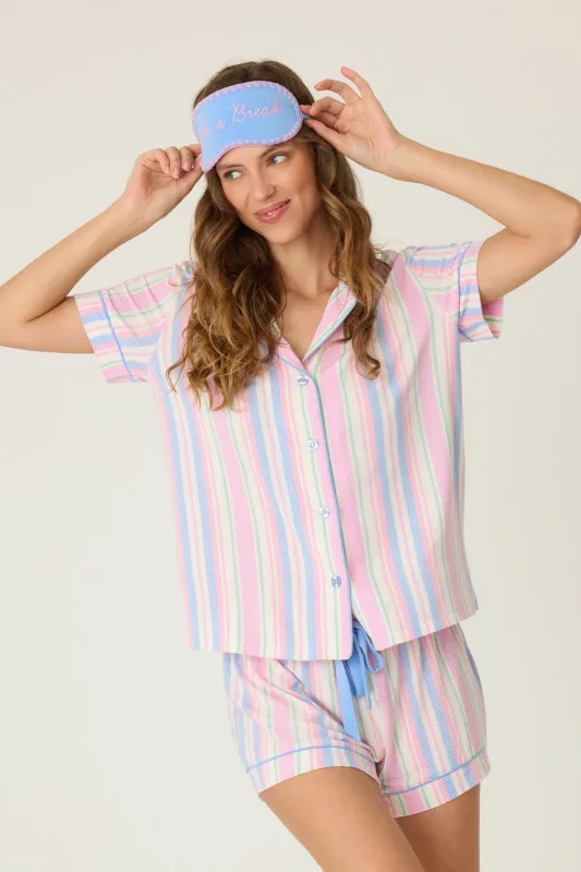 Bayside Dreams 3-Piece Striped PJ Short Set sold by P.J. Salvage