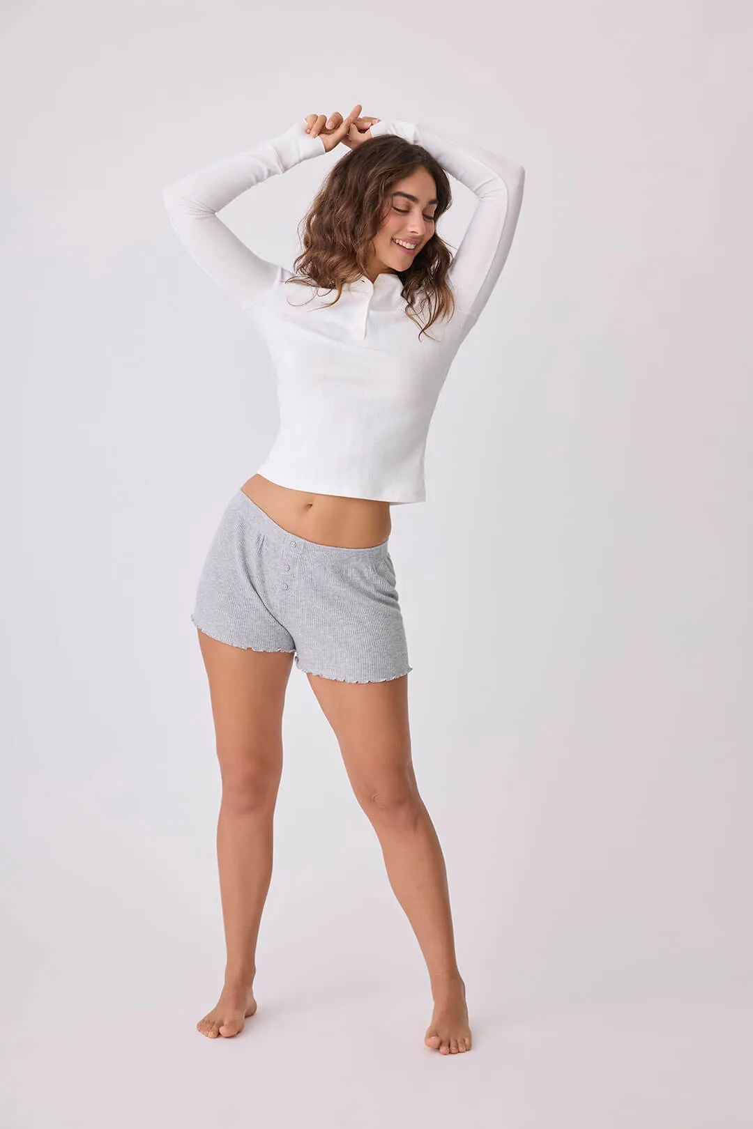 Back To Basics Pointelle Long Sleeve Top sold by P.J. Salvage product image thumbnail 5