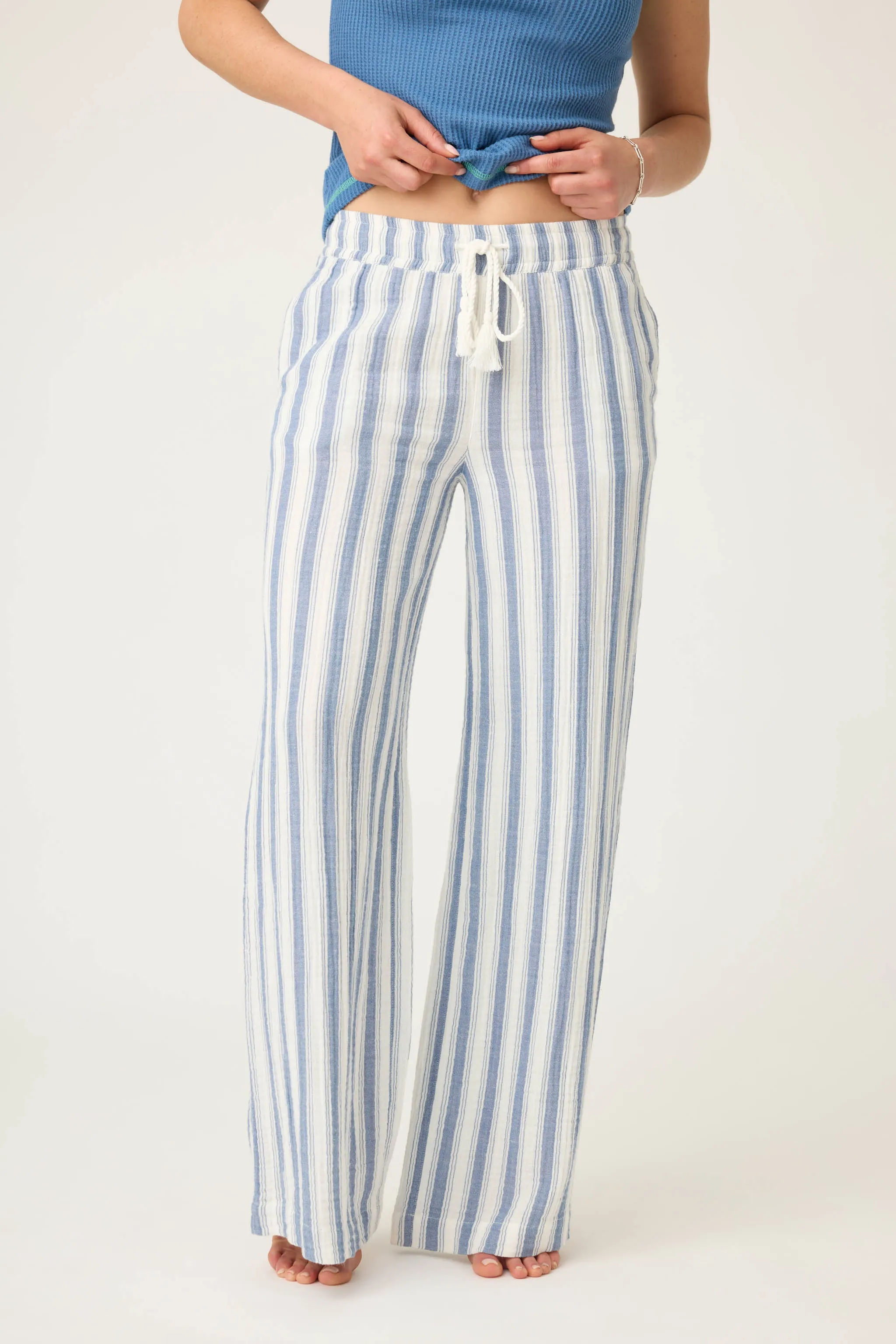 Back From The Beach Striped Gauze Pants sold by P.J. Salvage