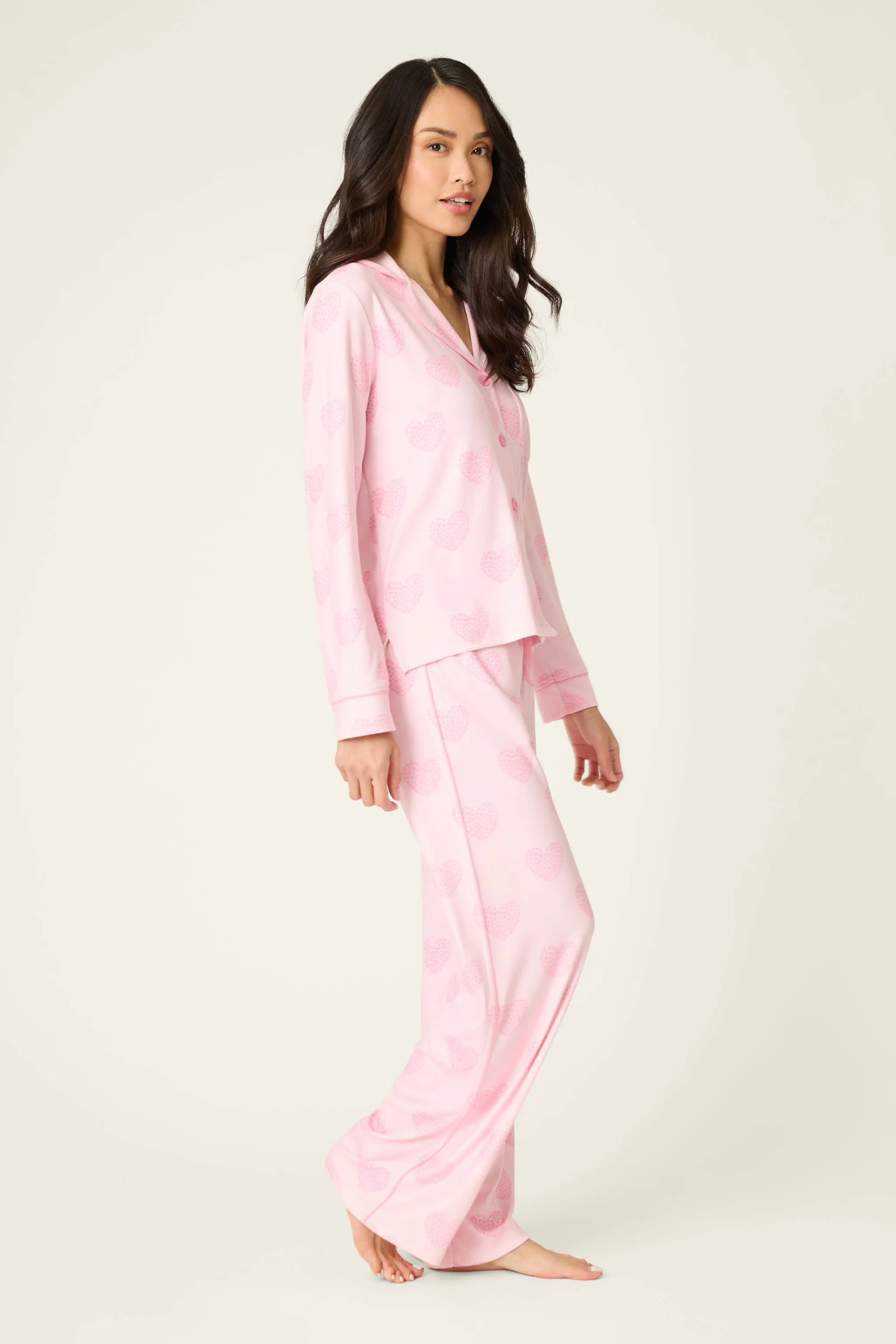 Valentine's Day Leopard Hearts Print 3-Piece PJ Set sold by P.J. Salvage product image thumbnail 4