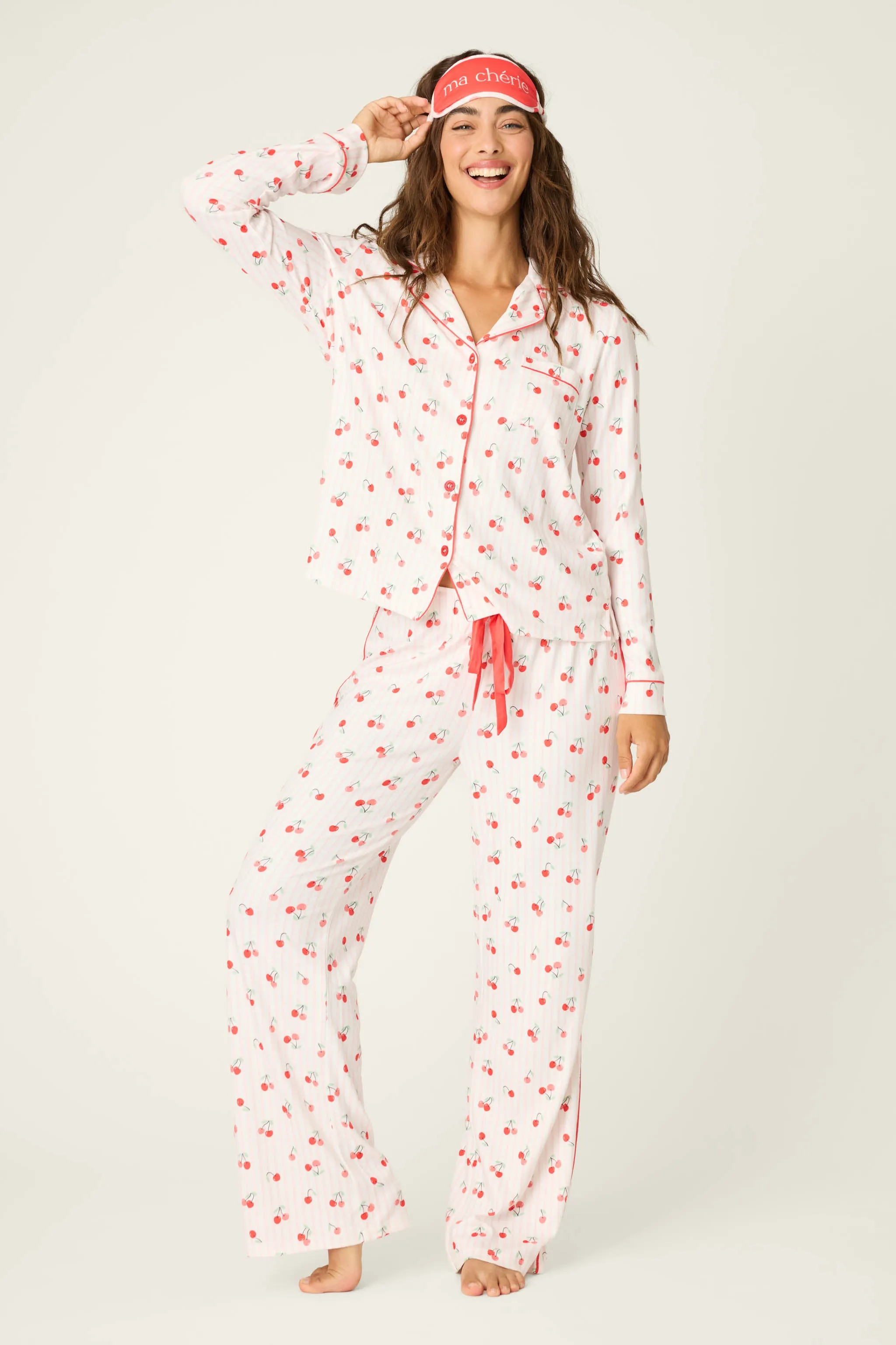 Valentine's Day Cherry Print 3-Piece PJ Set sold by P.J. Salvage product image thumbnail 3