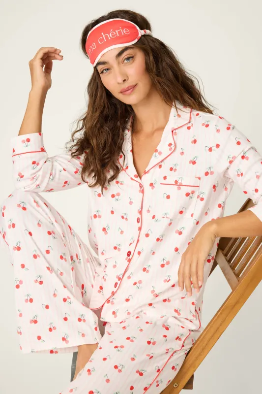 Valentine's Day Cherry Print 3-Piece PJ Set sold by P.J. Salvage