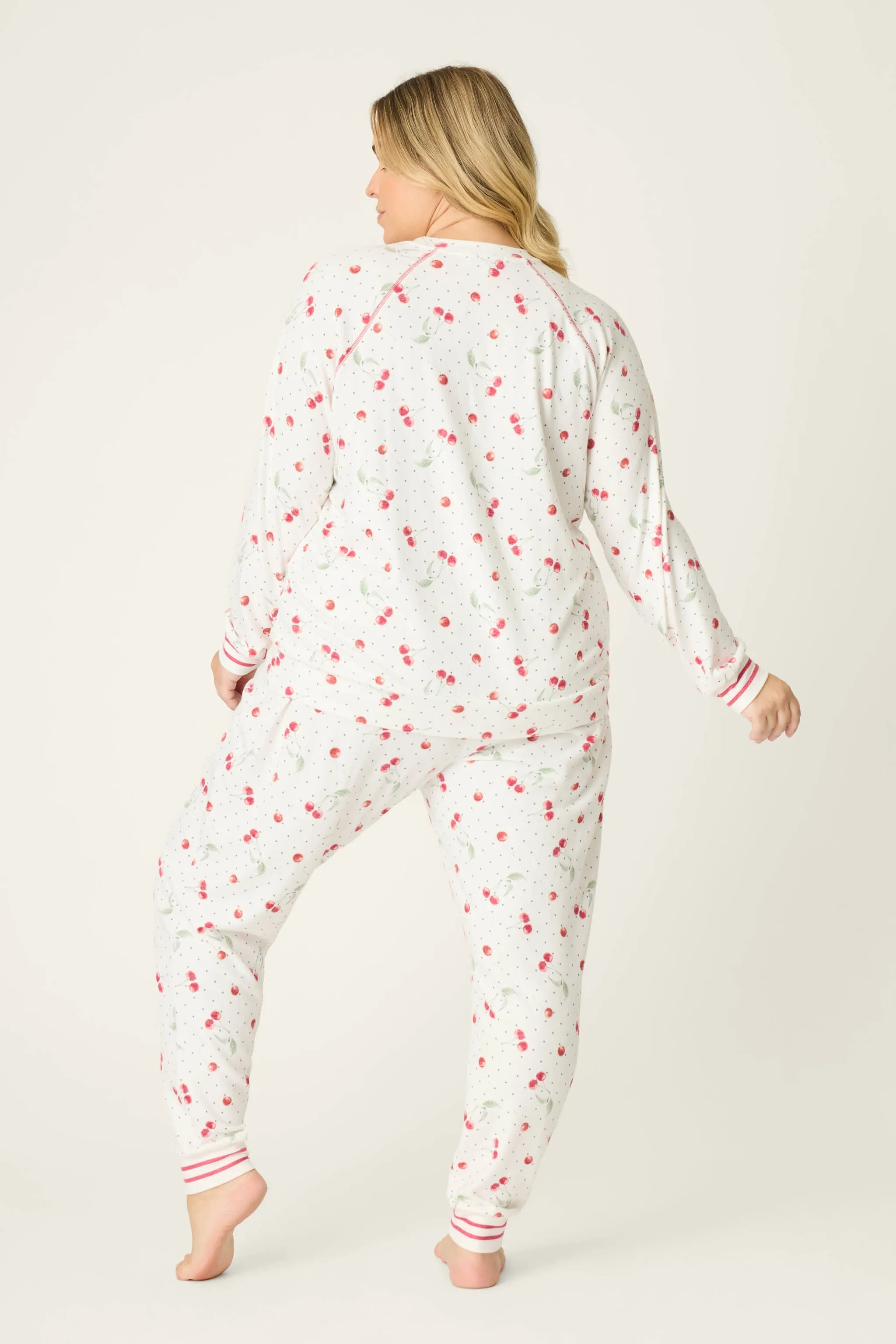 Cherry Print Peachy Plus Size PJ Set sold by P.J. Salvage product image thumbnail 4