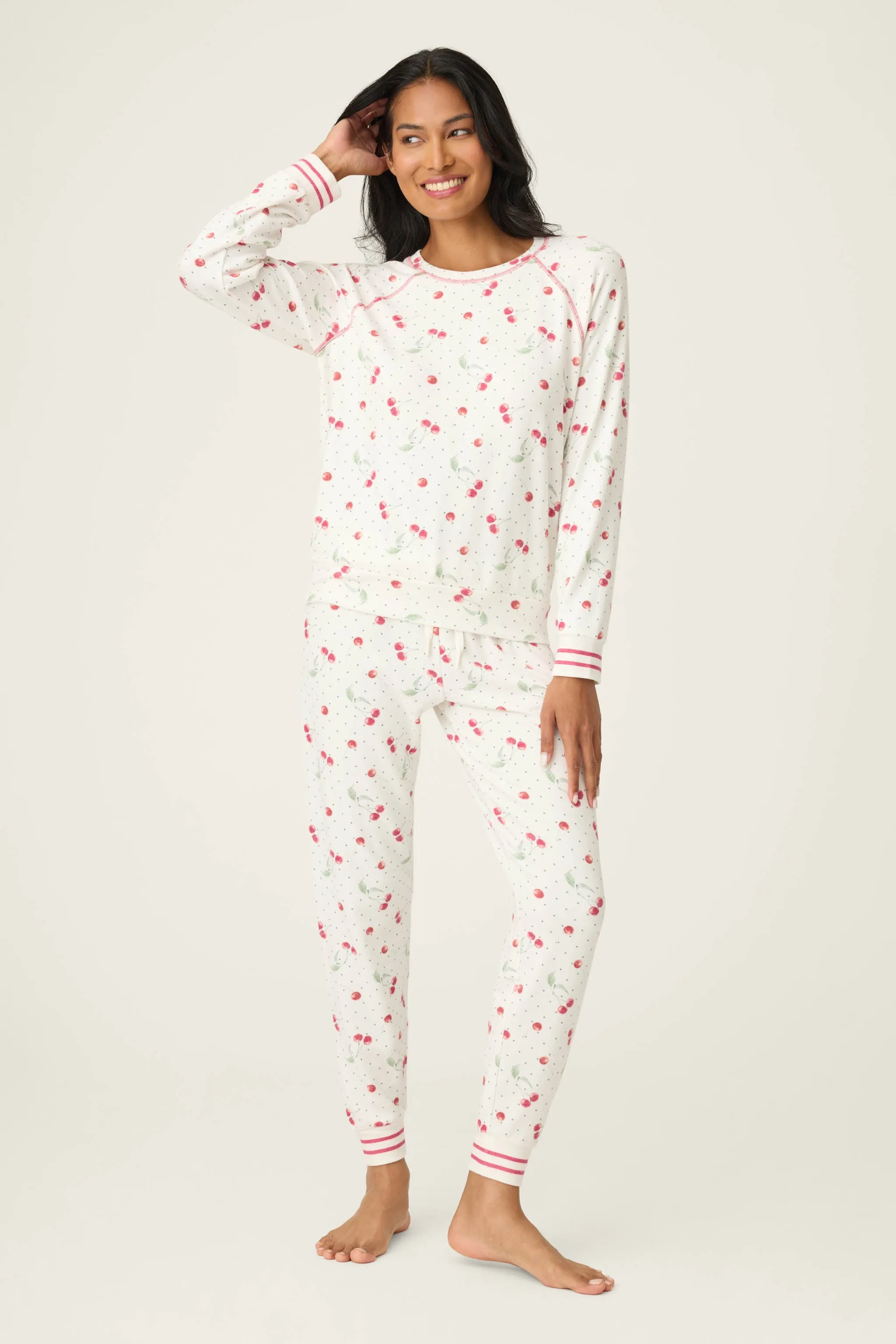 Cherry Print Peachy PJ Set sold by P.J. Salvage product image thumbnail 3