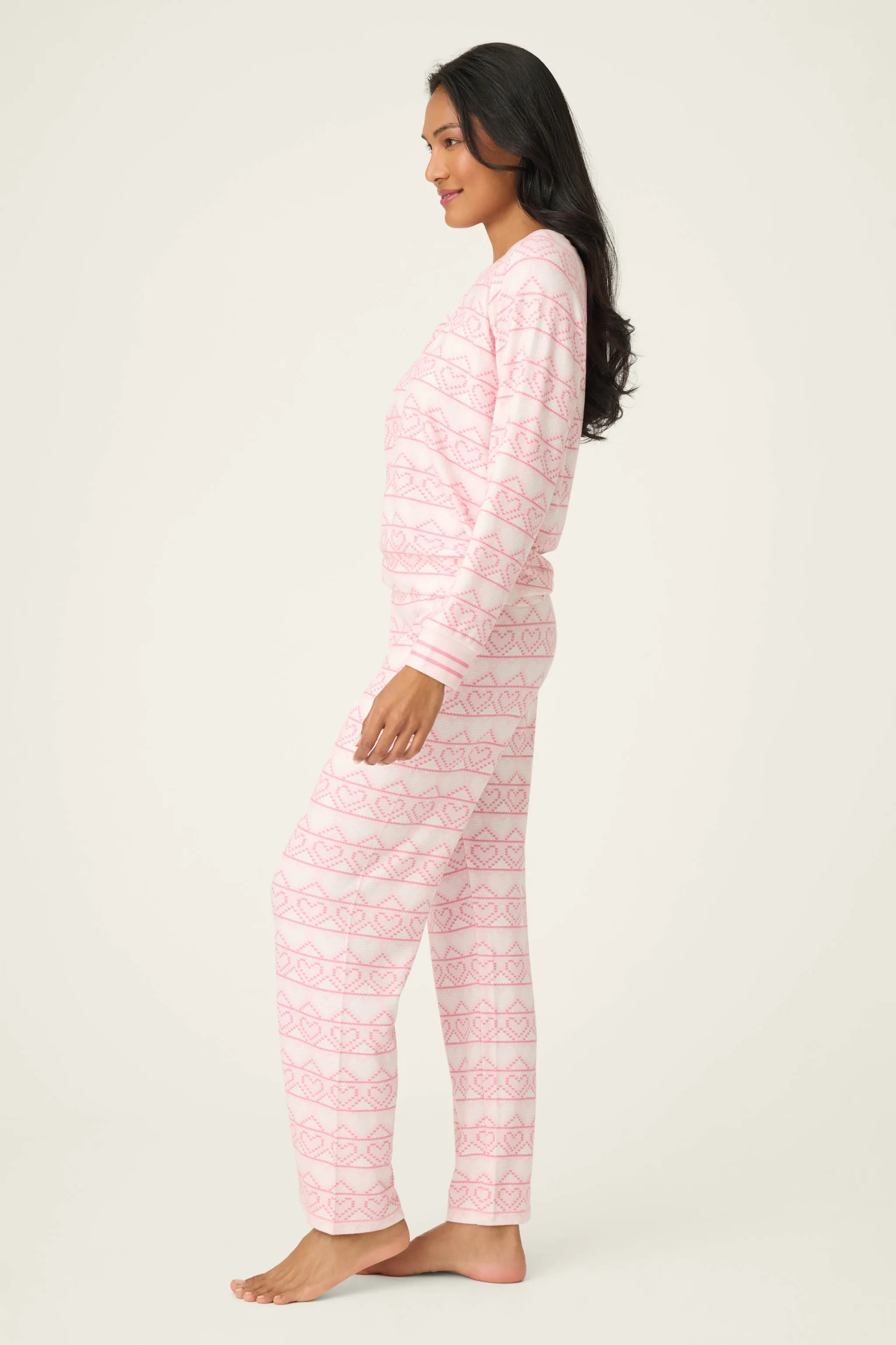 Fairisle Heart Print Peachy PJ Set sold by P.J. Salvage product image thumbnail 5