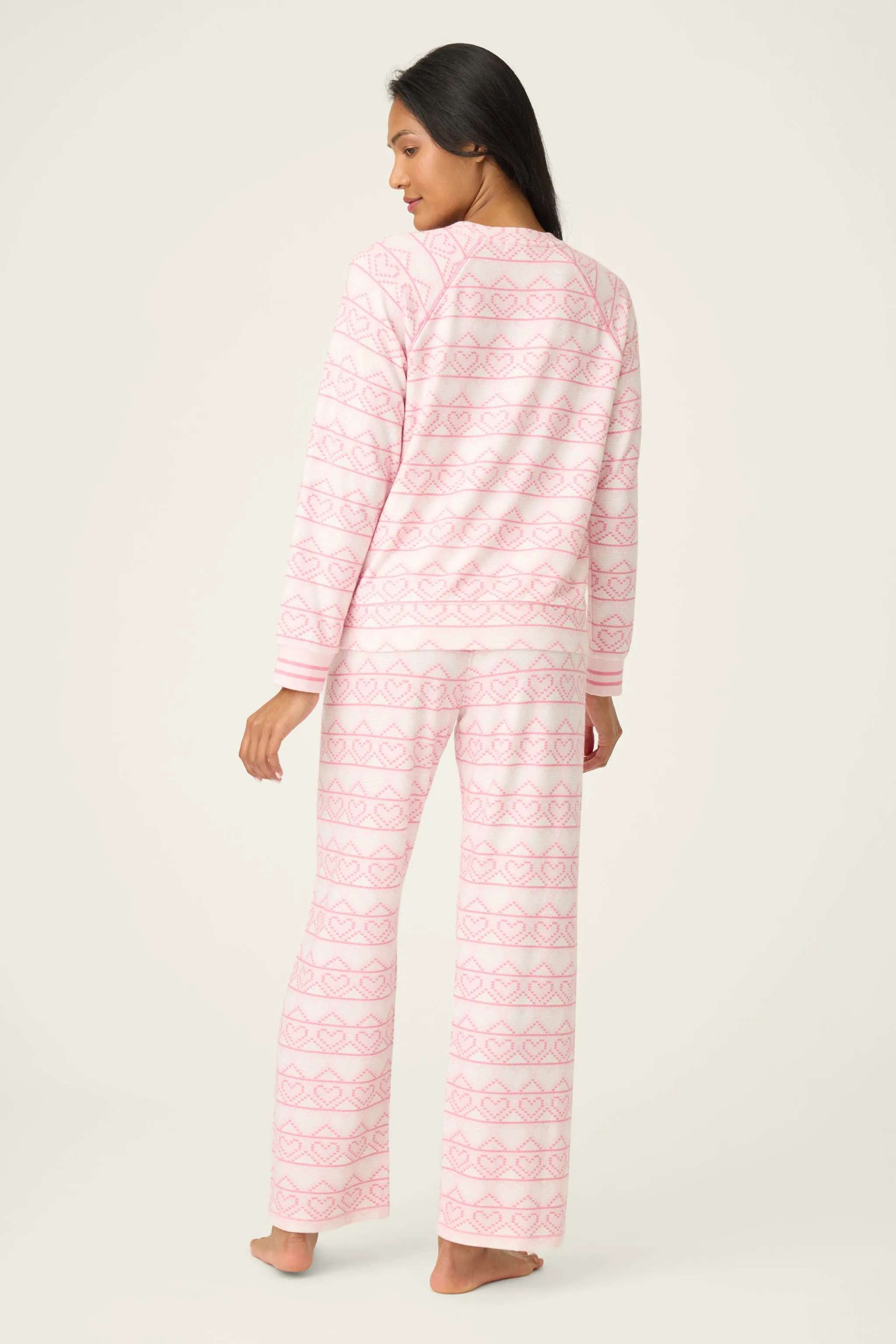 Fairisle Heart Print Peachy PJ Set sold by P.J. Salvage product image thumbnail 4