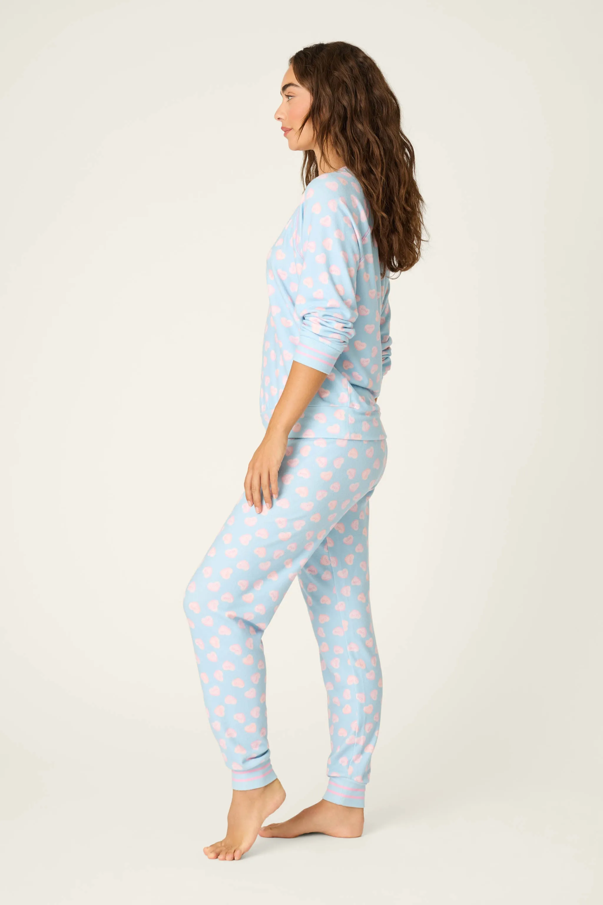 Sweetheart Love Hearts Print Peachy PJ Set sold by P.J. Salvage product image thumbnail 5