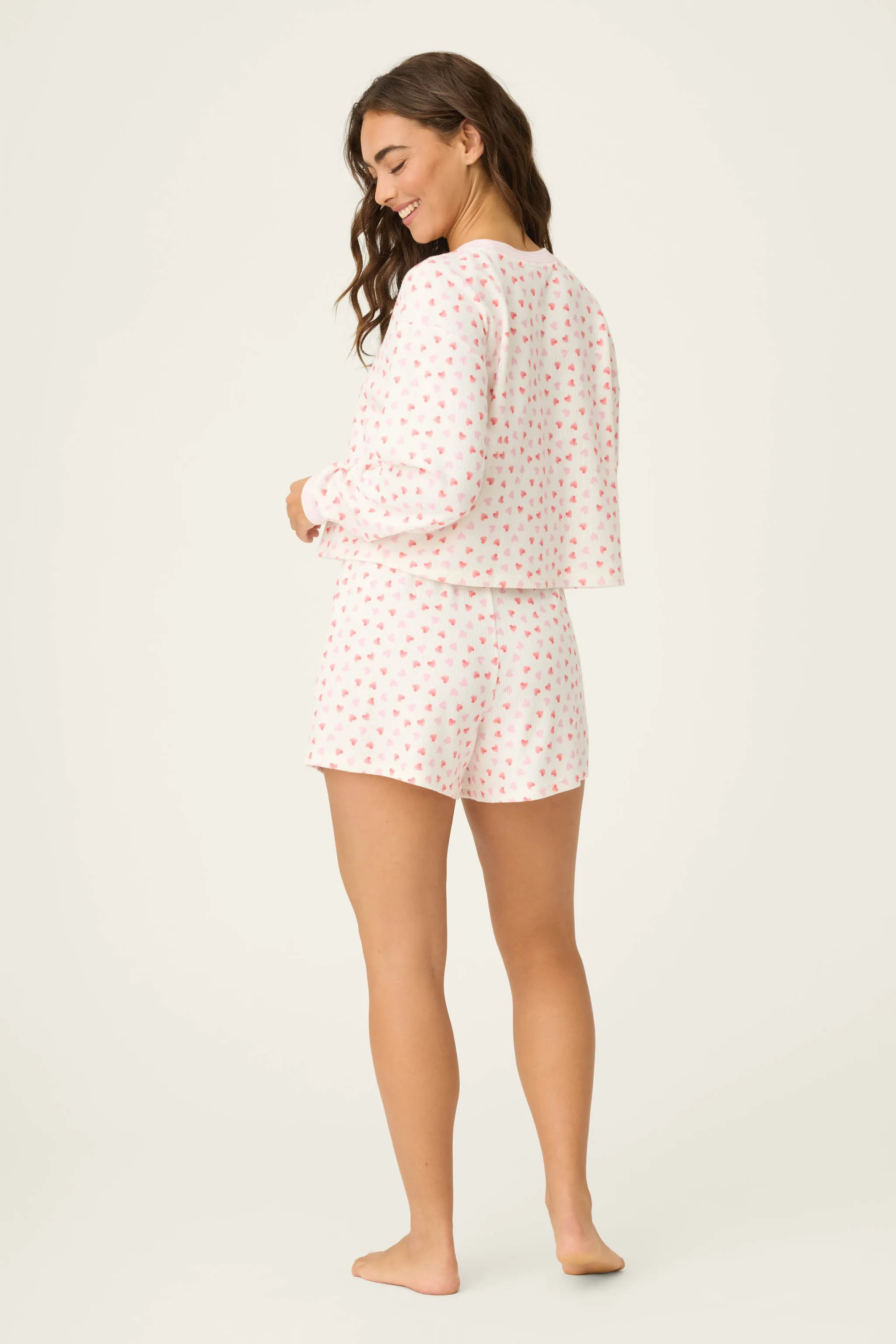 Boyfriend Boxer Heart to Heart PJ Short Set sold by P.J. Salvage product image thumbnail 4