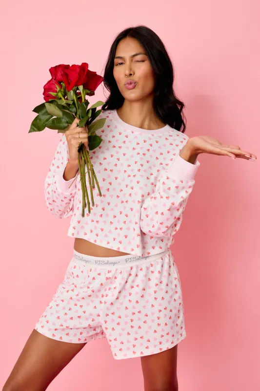 Boyfriend Boxer Heart to Heart PJ Short Set sold by P.J. Salvage