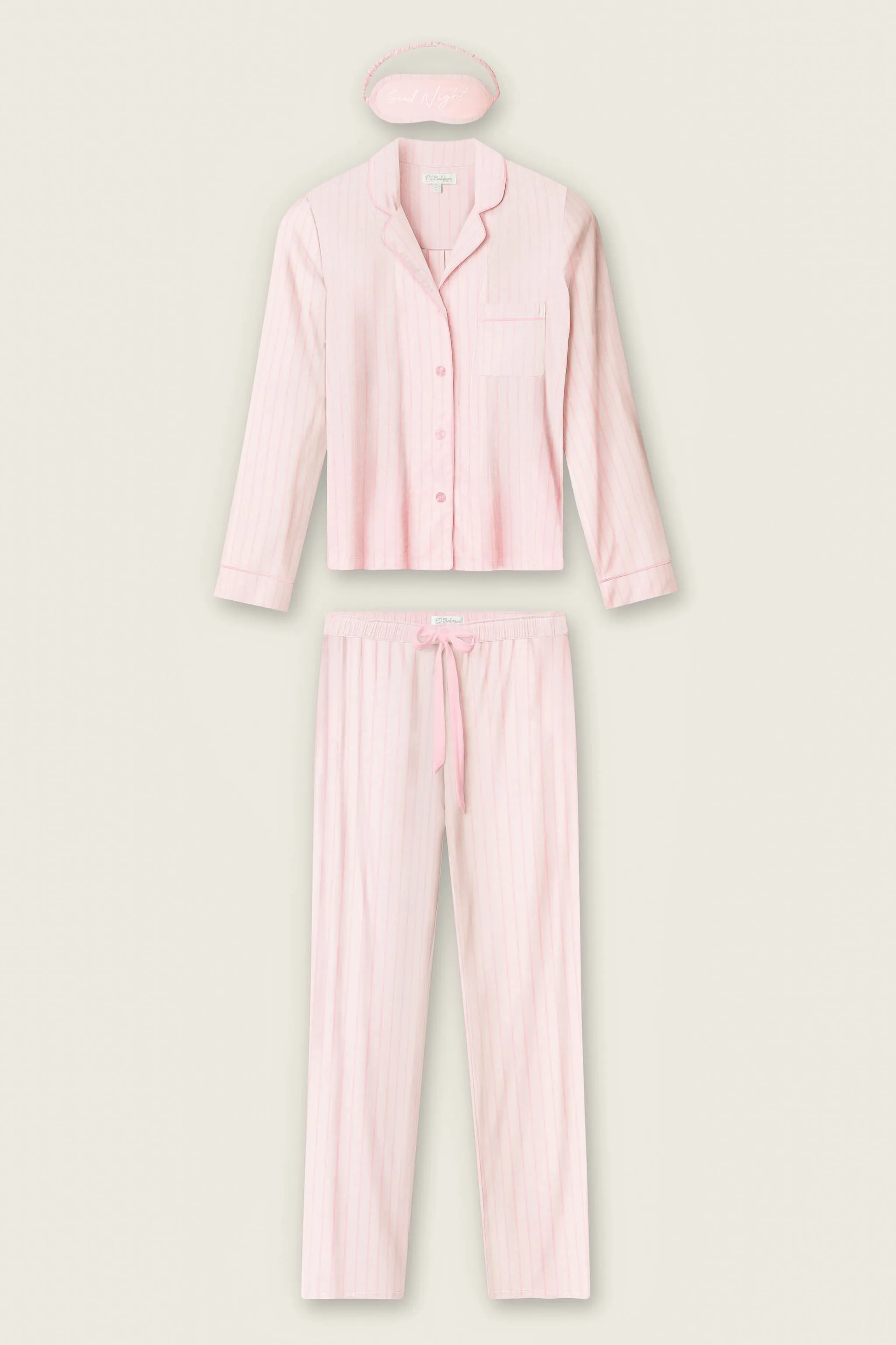 Modal Basics Pink Stripe 3-Piece PJ Set sold by P.J. Salvage product image thumbnail 2