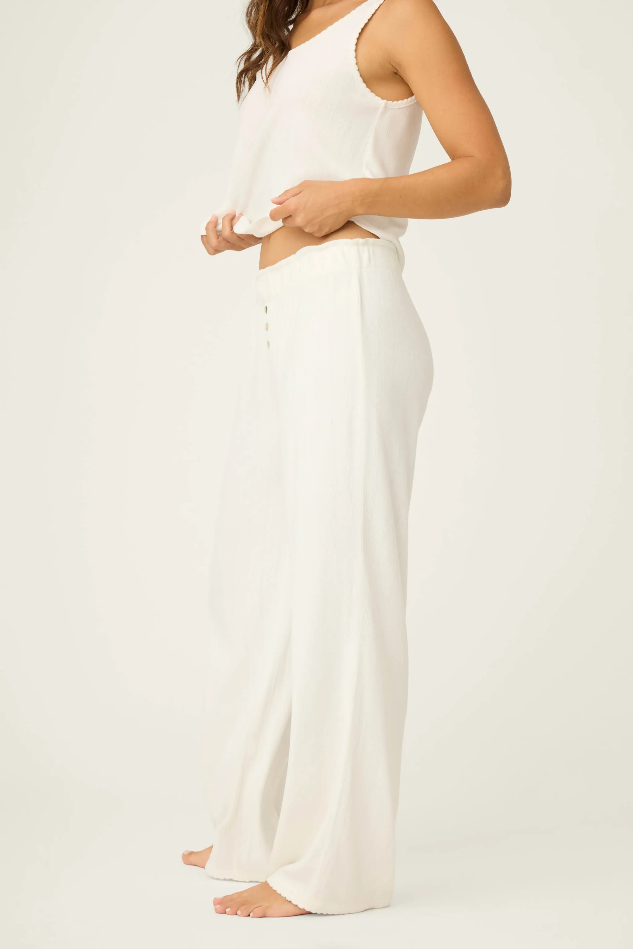 Pointelle Essentials Ivory Open Leg Pants sold by P.J. Salvage product image thumbnail 4