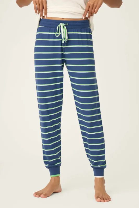 C'est La Vie Striped Banded Pants sold by P.J. Salvage