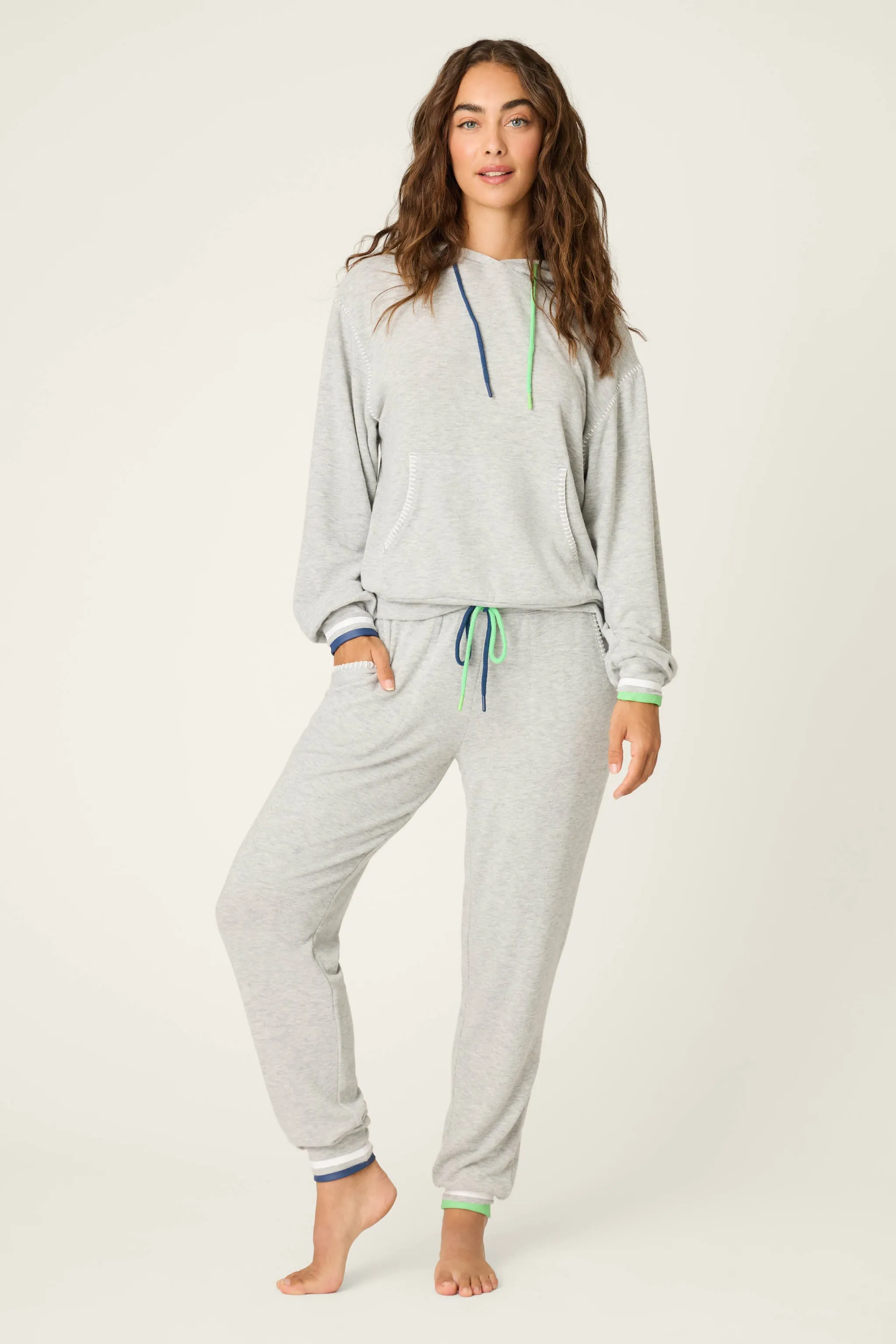 C'est La Vie Heather Grey Hoodie sold by P.J. Salvage product image thumbnail 3