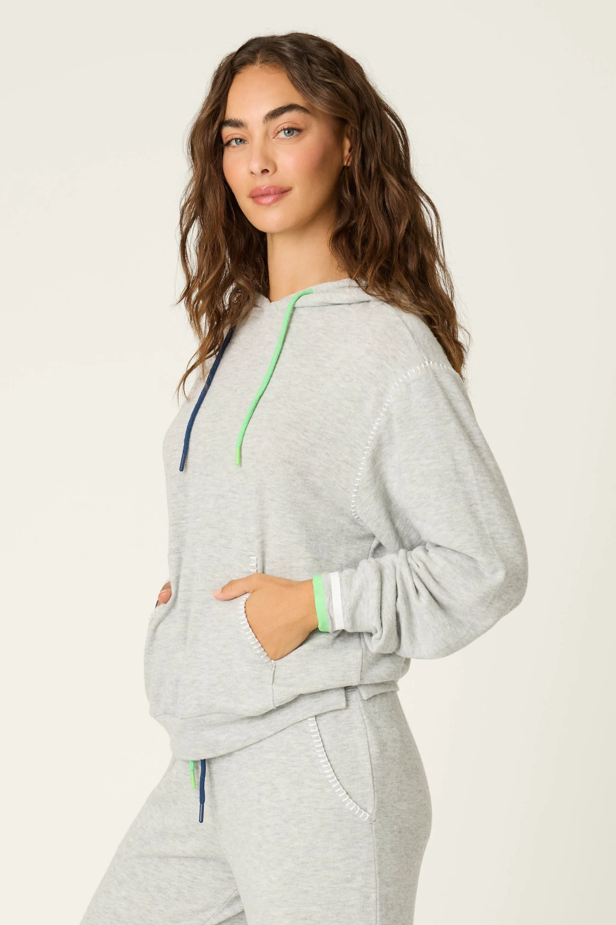 C'est La Vie Heather Grey Hoodie sold by P.J. Salvage product image thumbnail 5