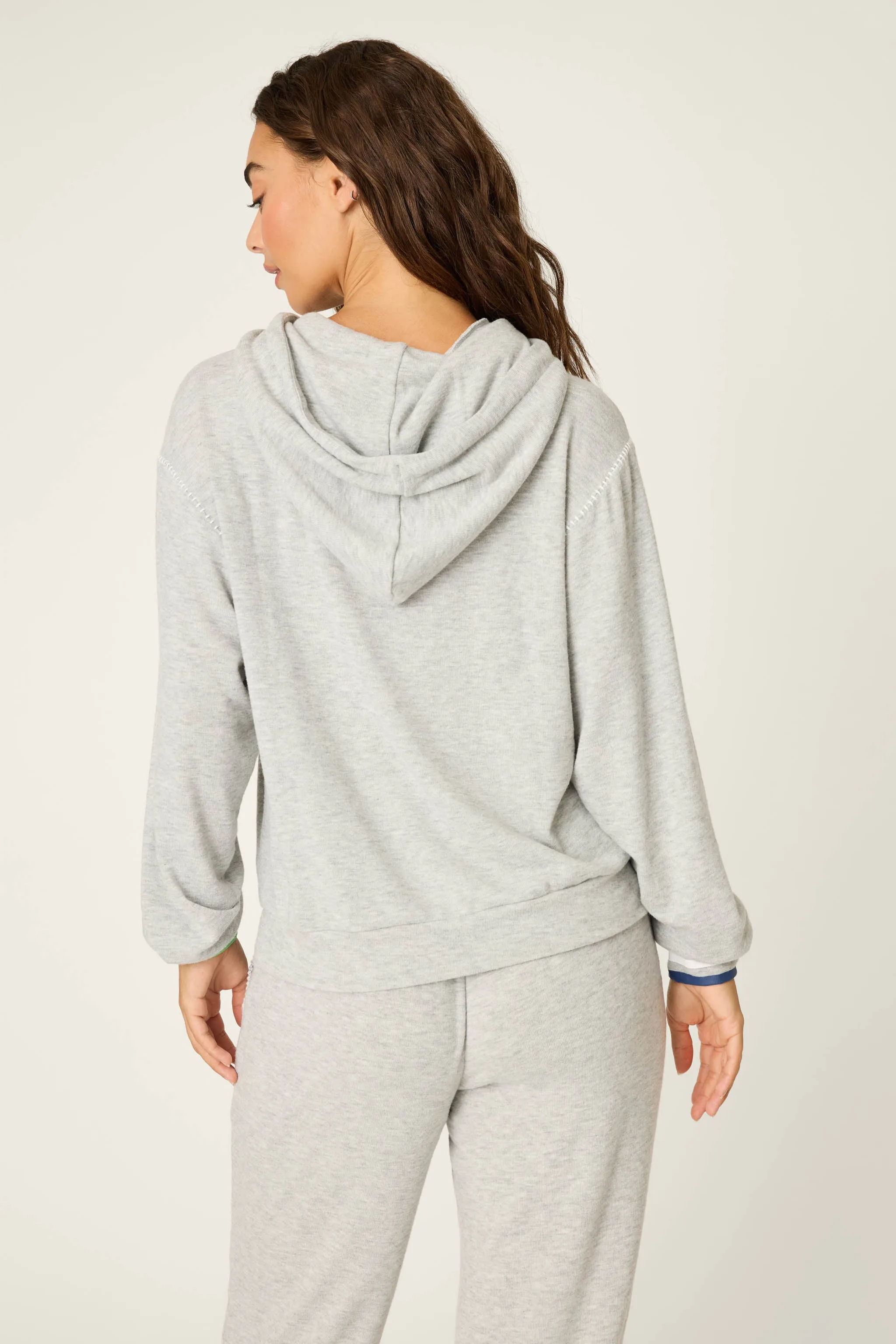 C'est La Vie Heather Grey Hoodie sold by P.J. Salvage product image thumbnail 2