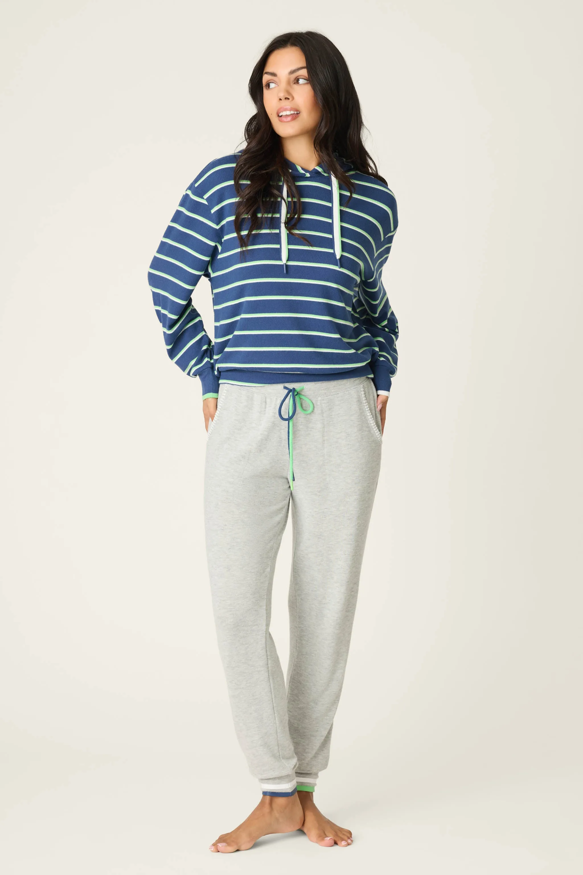 C'est La Vie Striped Hoodie sold by P.J. Salvage product image thumbnail 3