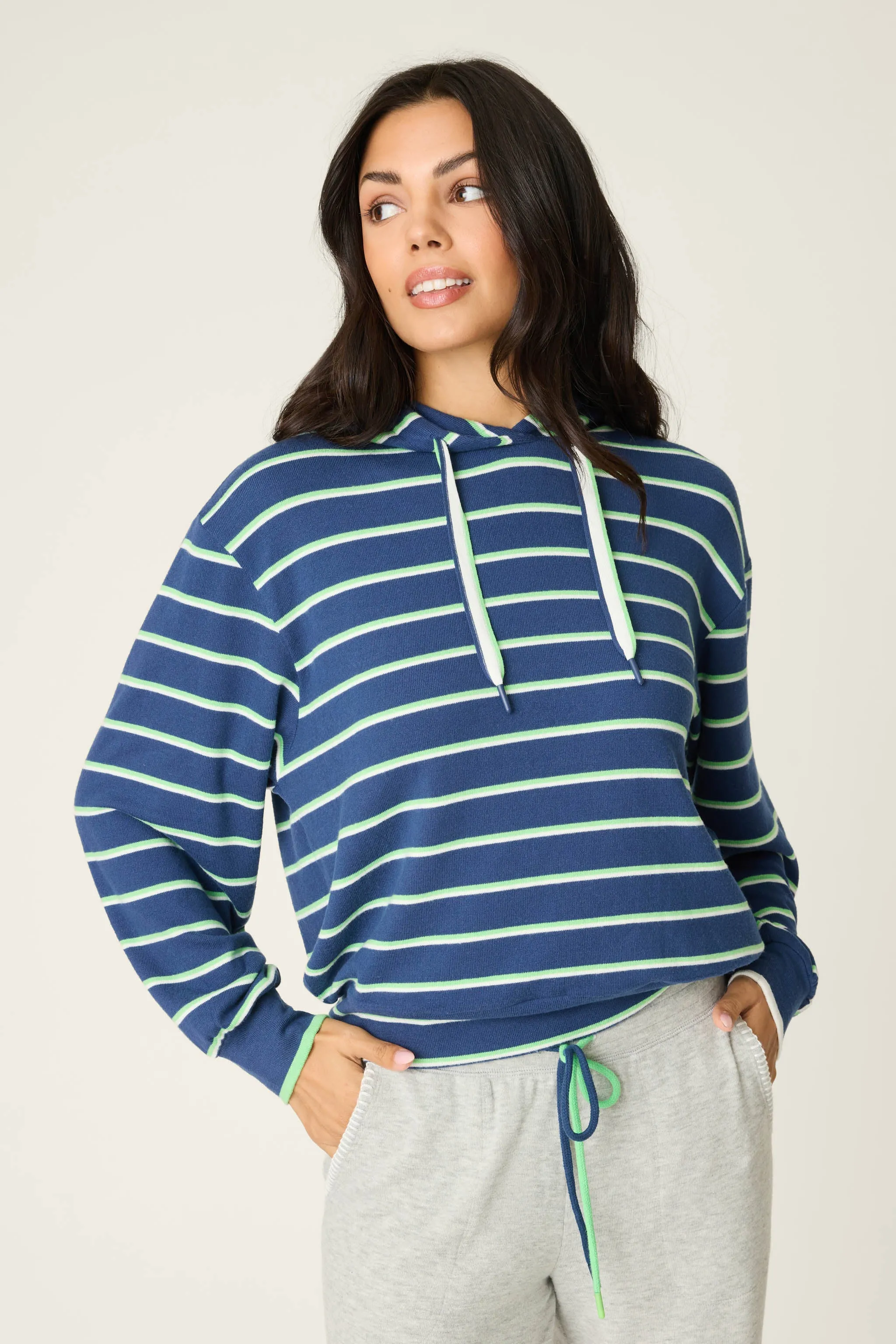 C'est La Vie Striped Hoodie sold by P.J. Salvage product image thumbnail 4