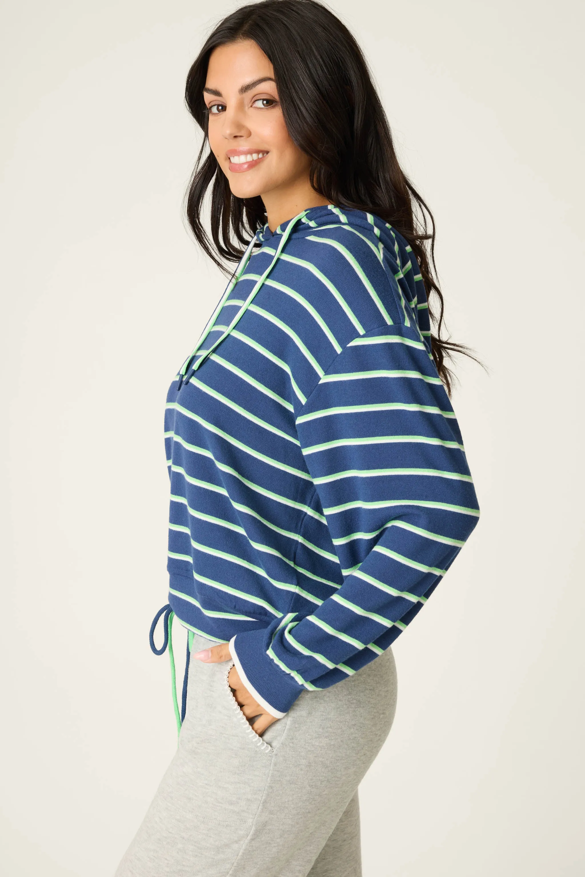 C'est La Vie Striped Hoodie sold by P.J. Salvage product image thumbnail 5