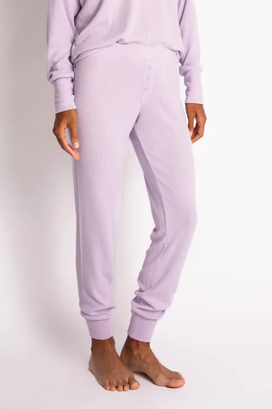 Textured Essentials Gentle Lavender Jammie Pants made by P.J. Salvage
