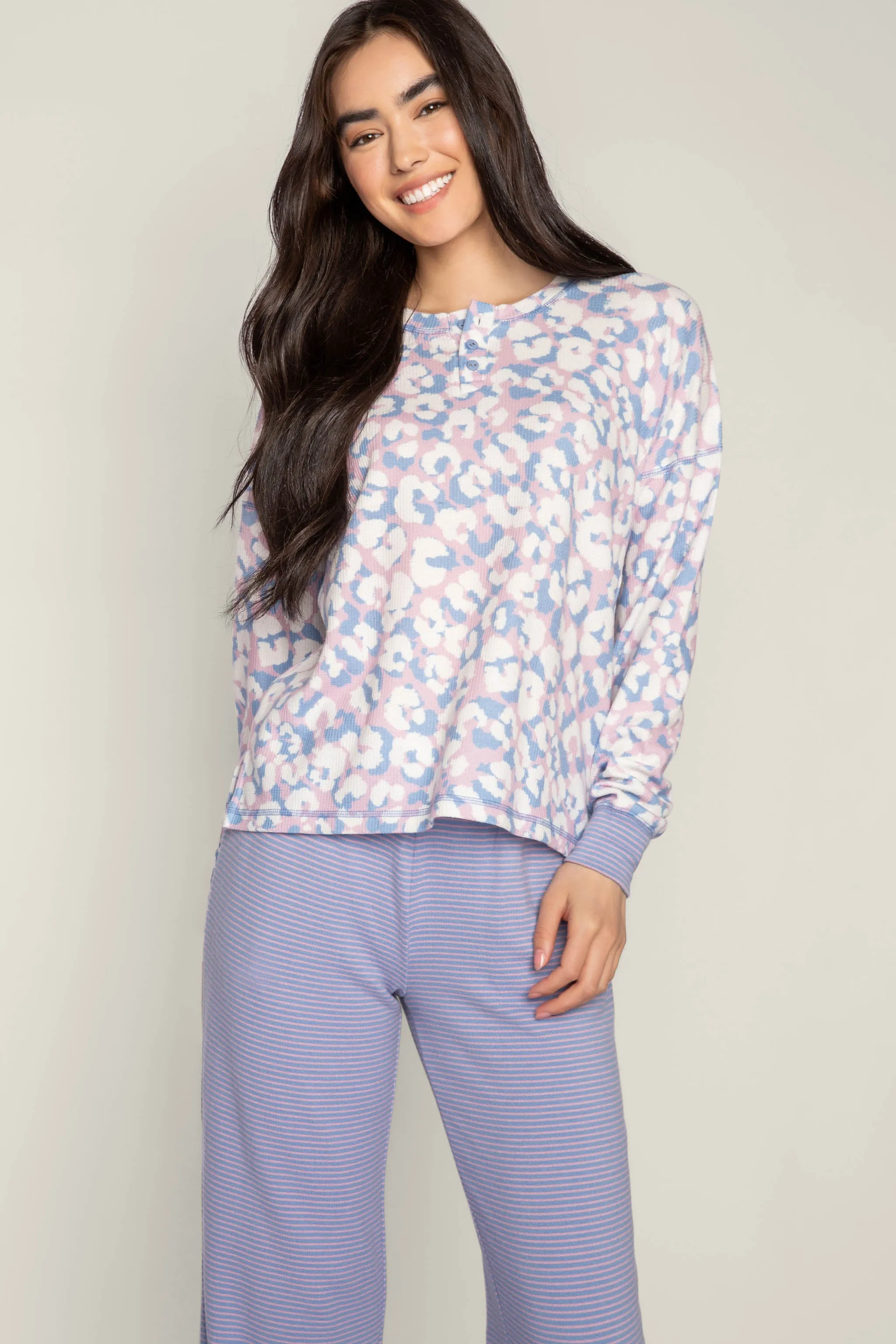 Leopard Is My Happy Long Sleeve Top sold by P.J. Salvage product image thumbnail 3