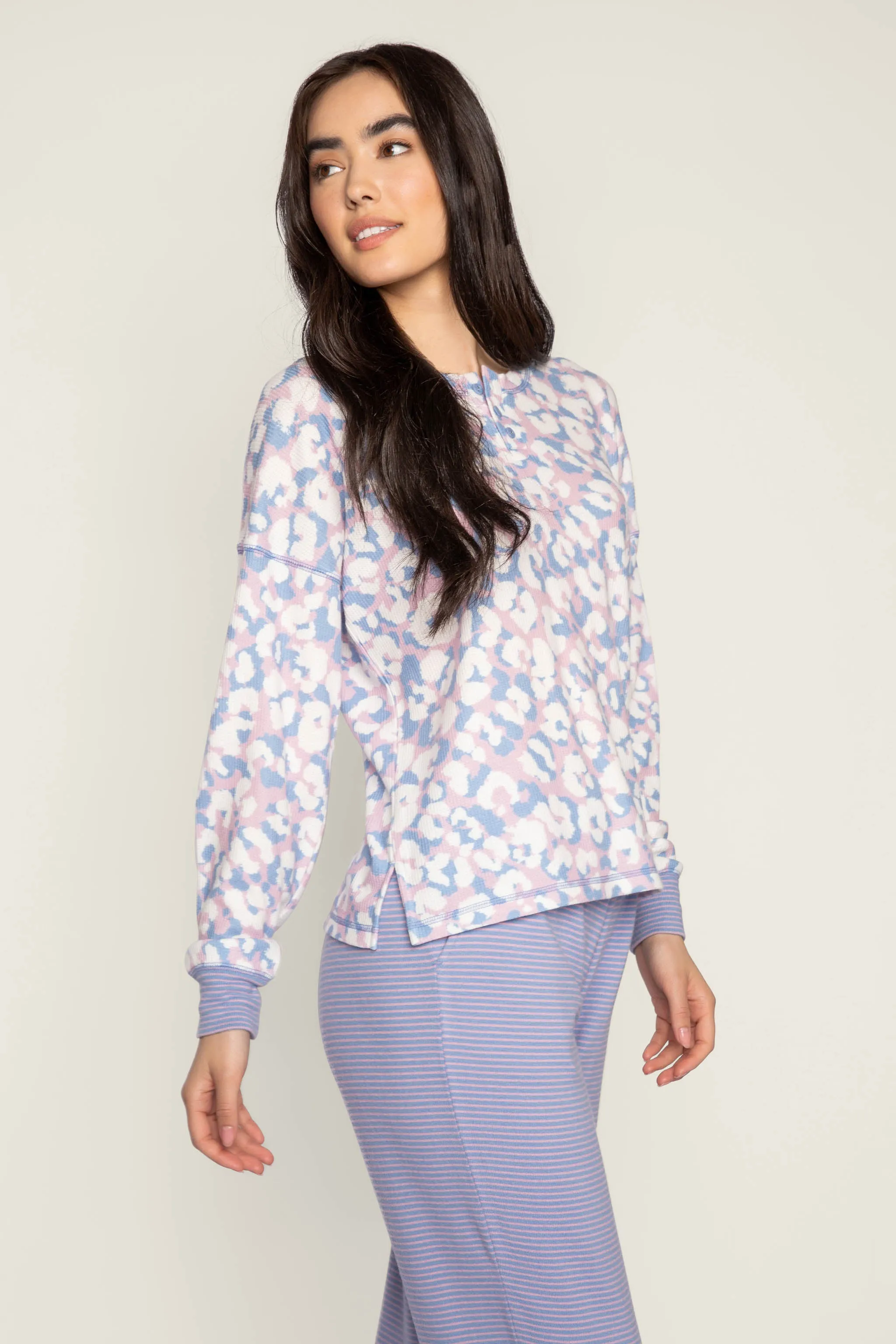 Leopard Is My Happy Long Sleeve Top sold by P.J. Salvage product image thumbnail 4