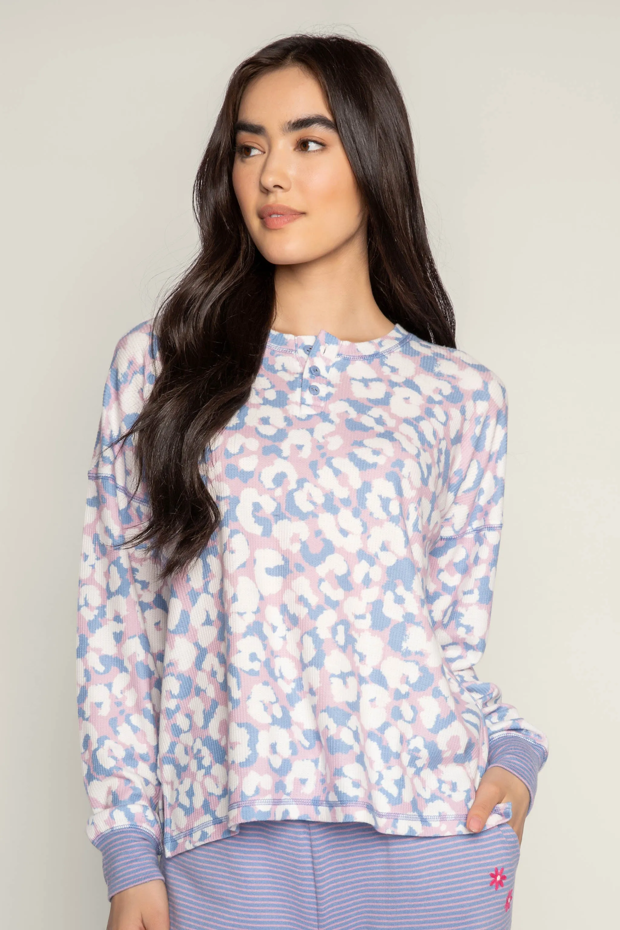 Leopard Is My Happy Long Sleeve Top sold by P.J. Salvage