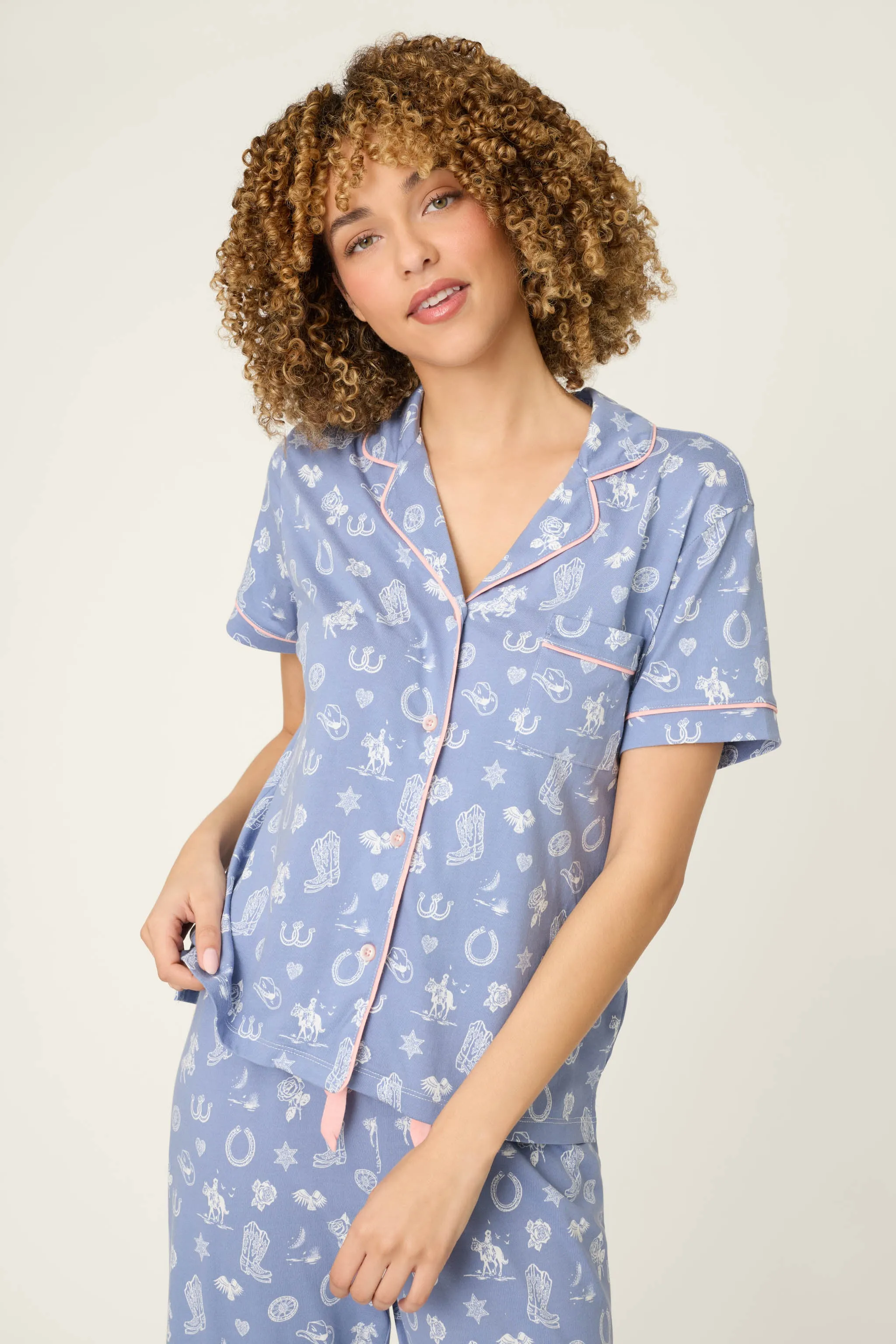 Whimsy Lone Star Love Cropped PJ Set sold by P.J. Salvage product image thumbnail 2