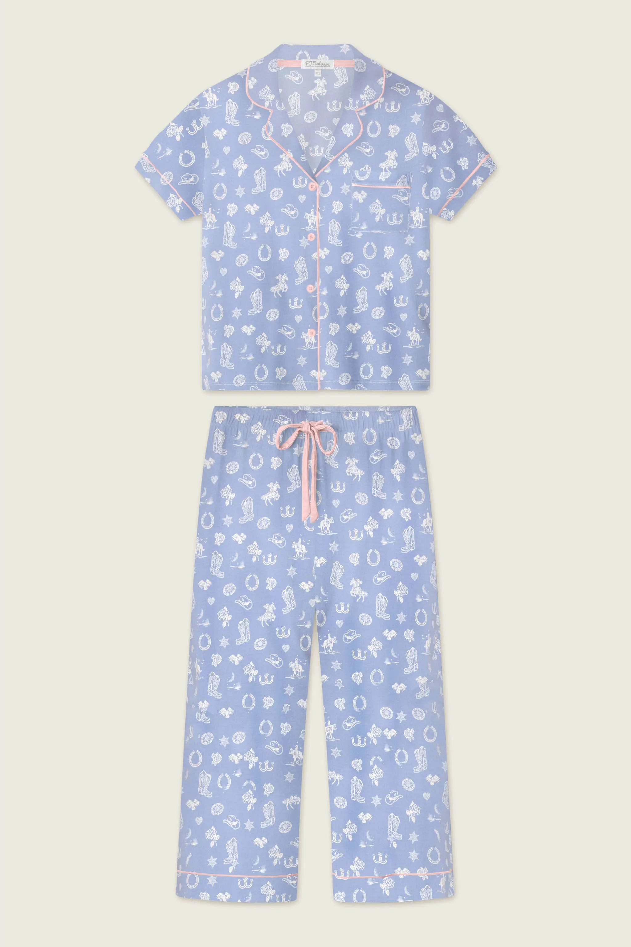 Whimsy Lone Star Love Cropped PJ Set sold by P.J. Salvage product image thumbnail 5