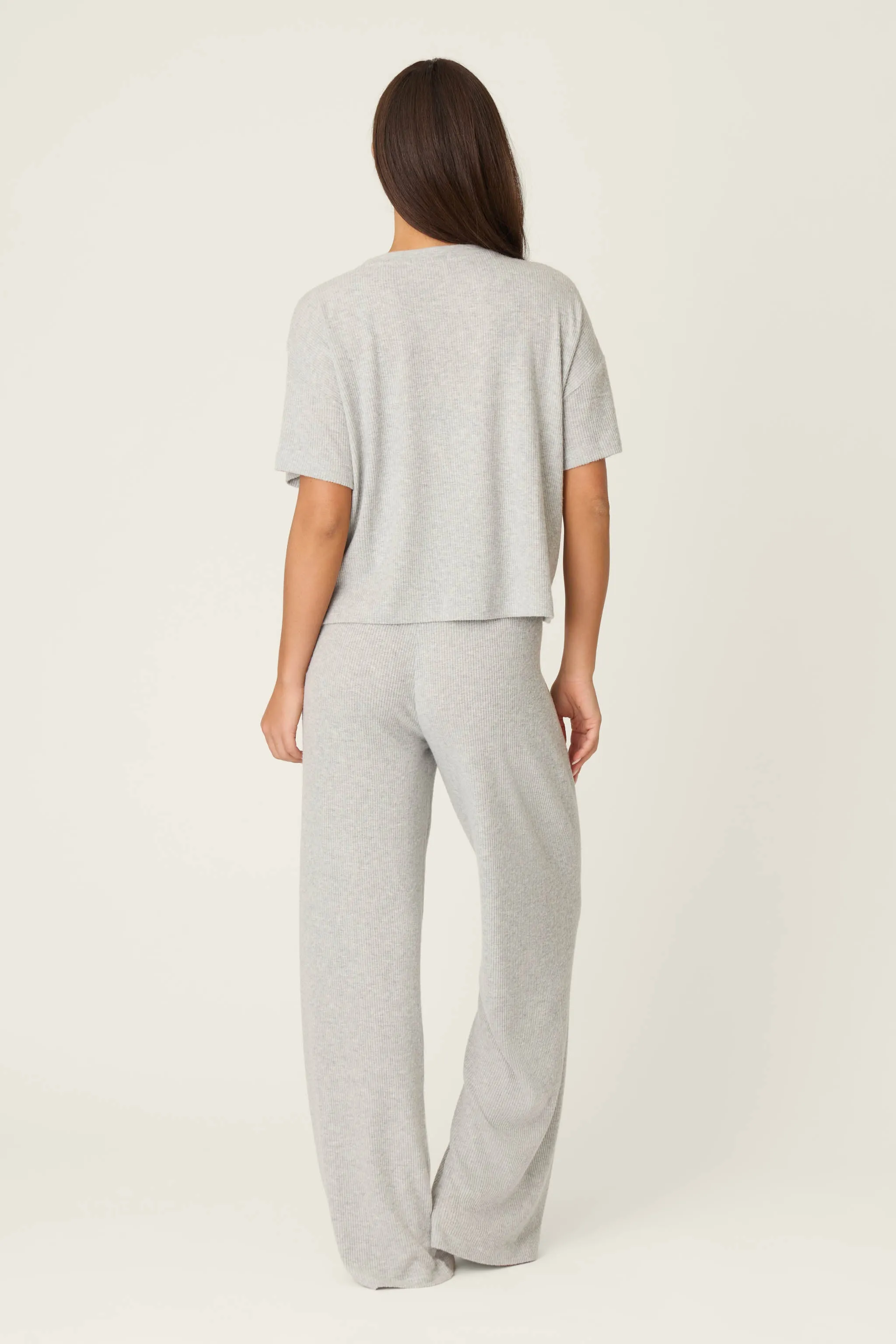 Textured Essentials Heather Grey Long Lounge Set sold by P.J. Salvage product image thumbnail 4