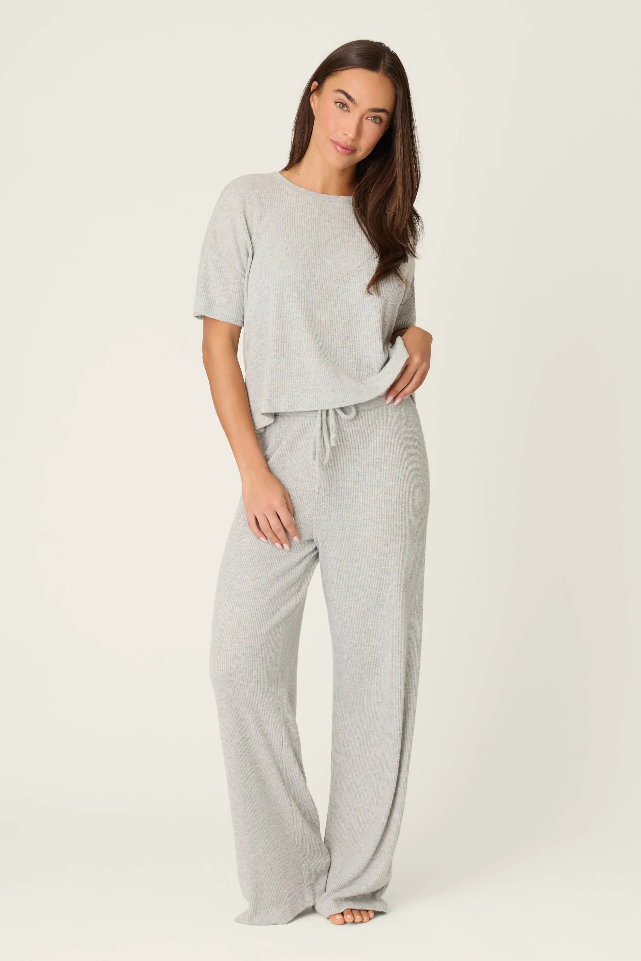 Textured Essentials Heather Grey Long Lounge Set sold by P.J. Salvage