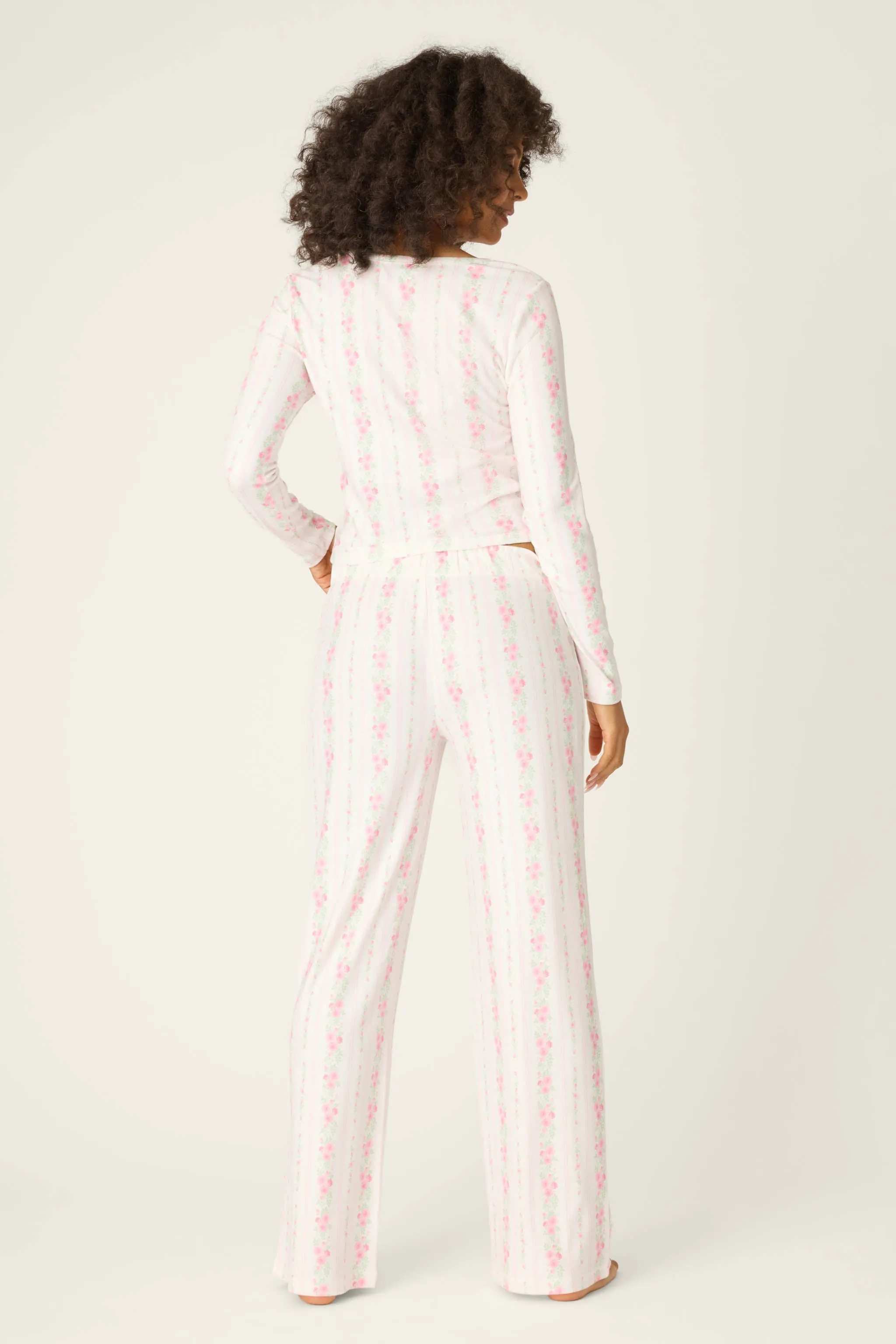 Roses Are Pink Petal Dream Pointelle PJ Set sold by P.J. Salvage product image thumbnail 3