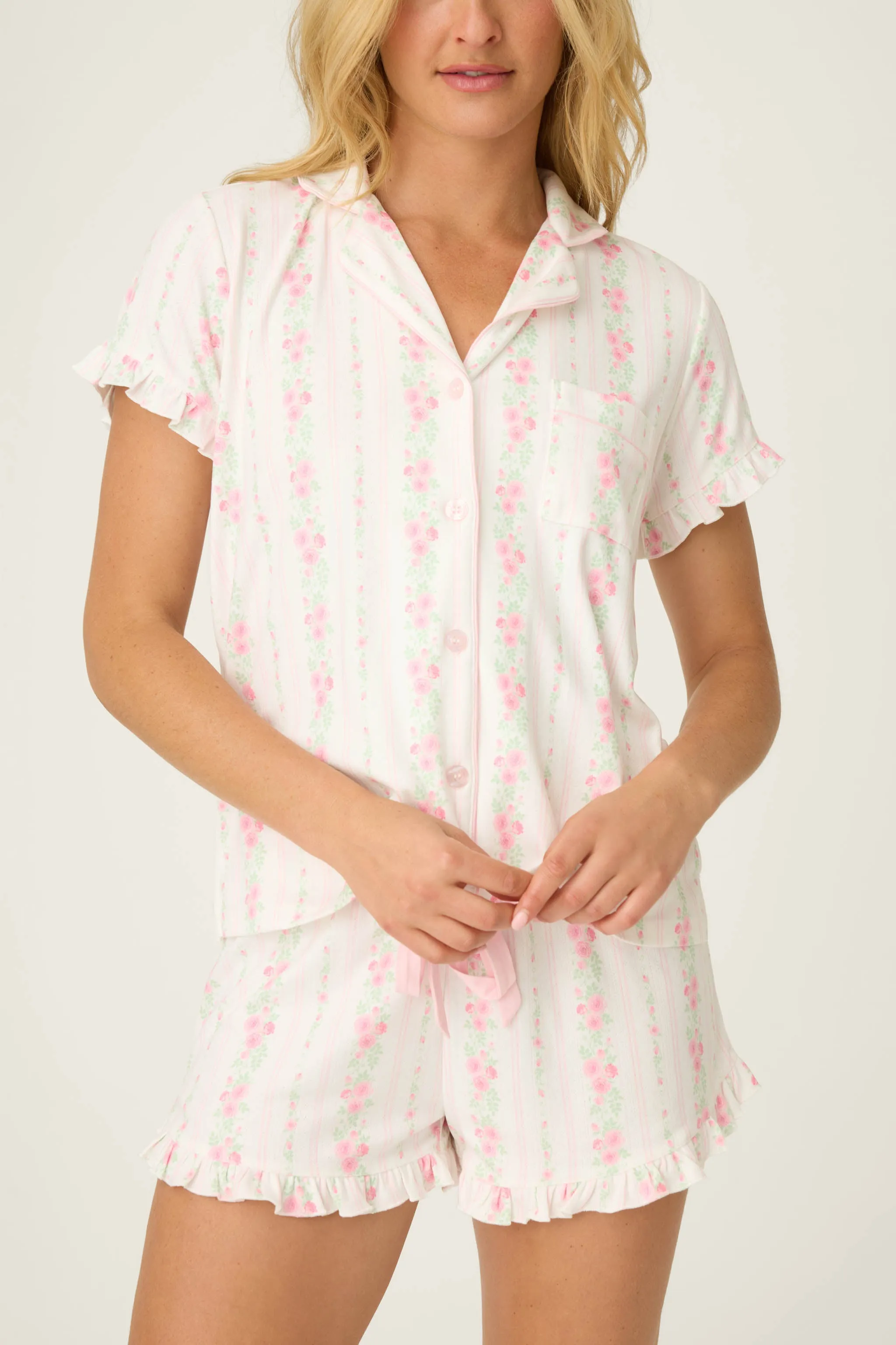 Roses Are Pink Petal Dream Pointelle 3-Piece PJ Set sold by P.J. Salvage product image thumbnail 4
