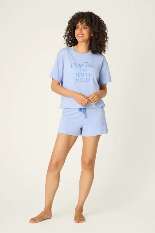 Nap Time Is My Happy Hour Graphic Print Softee Set sold by P.J. Salvage